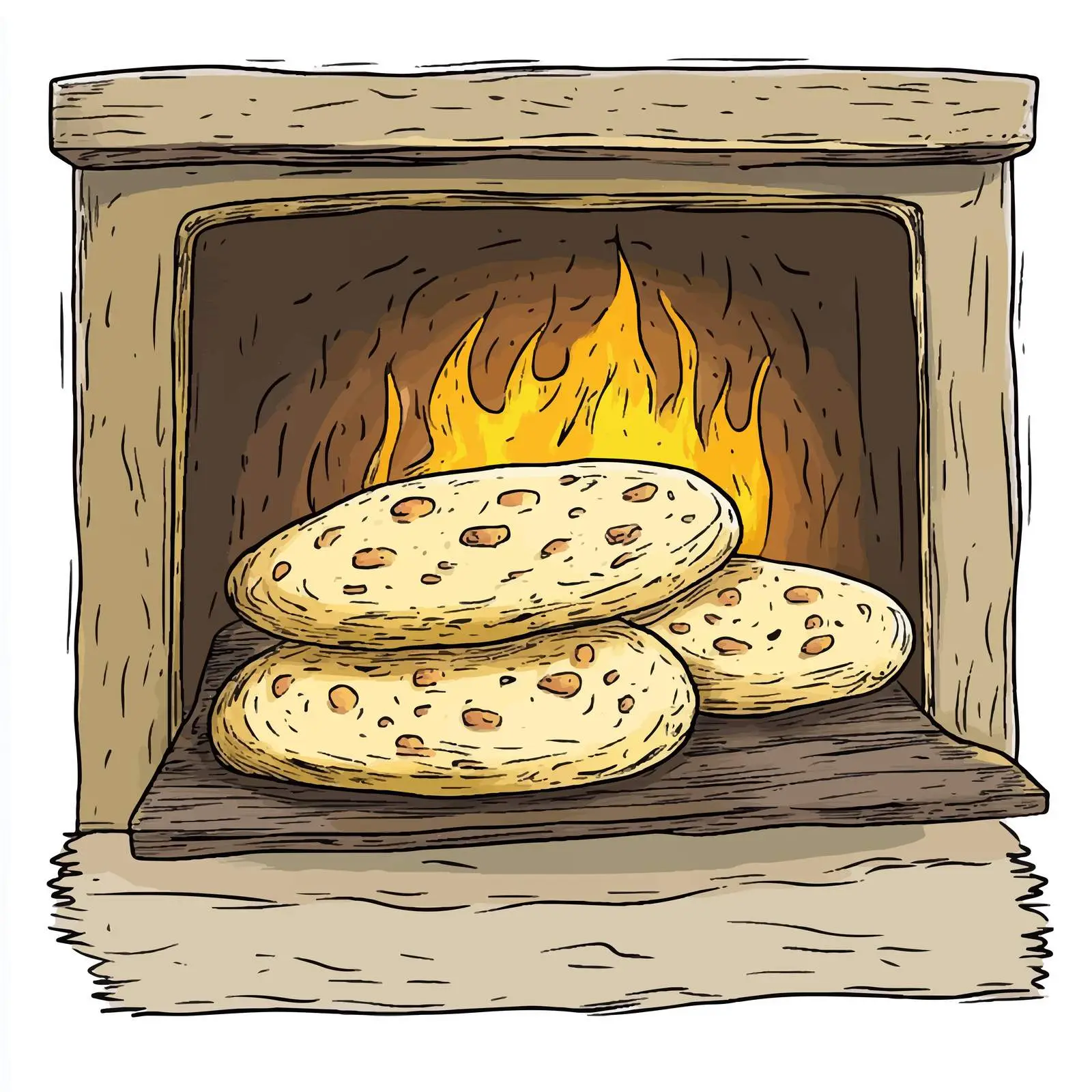 Hand-Drawn Azerbaijan National Bread Sketch — free download from Dotvec