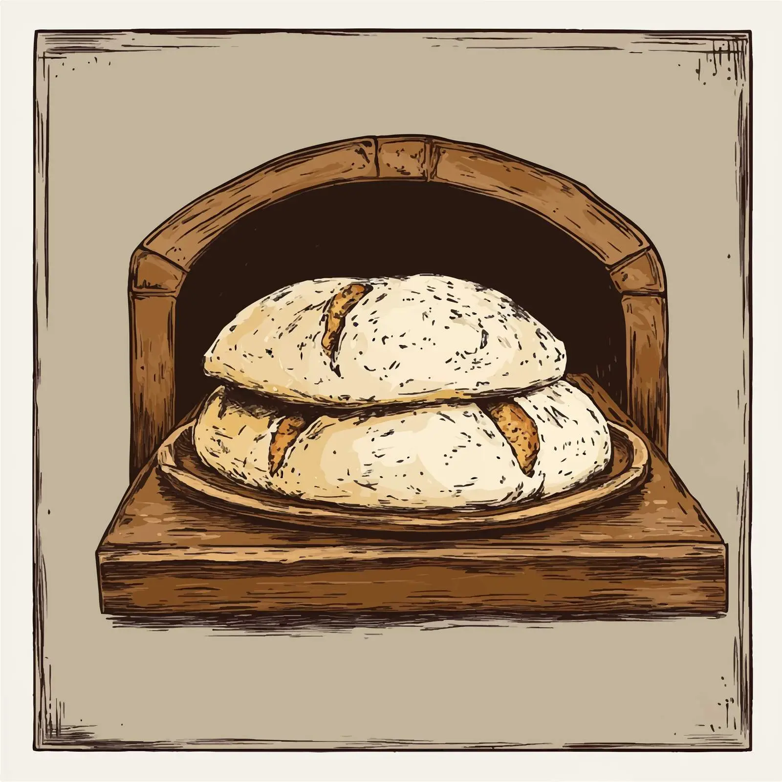Hand-Drawn Sketch of Azerbaijan Bread — free download from Dotvec