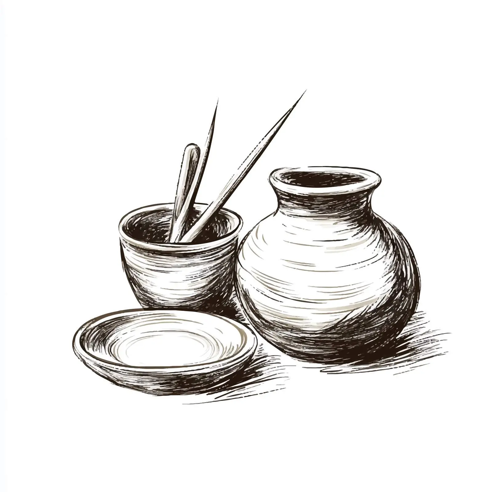 Hand-Drawn Needle Tool for Ceramics — free download from Dotvec