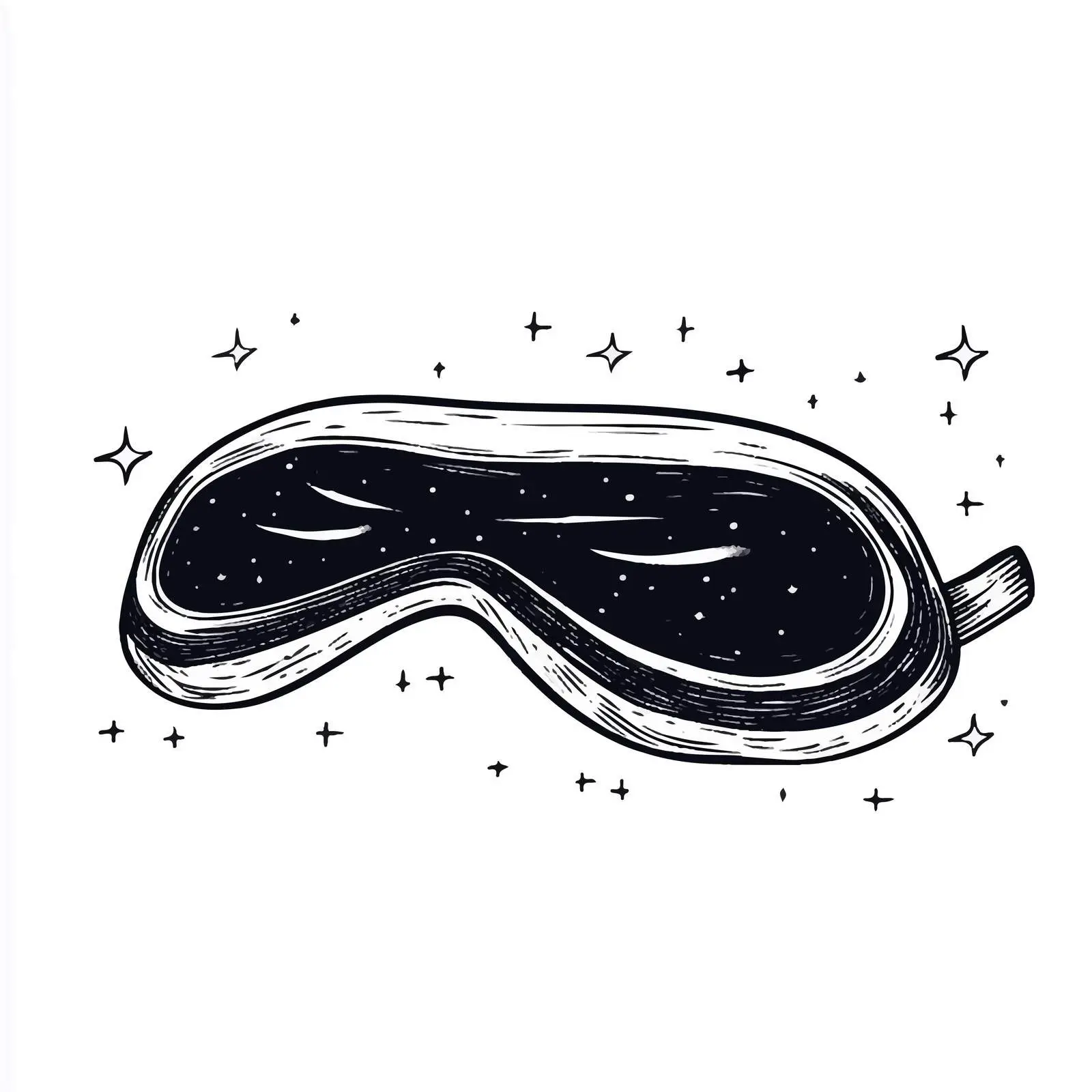 Hand-Drawn Nighttime Eye Mask Illustration — free download from Dotvec