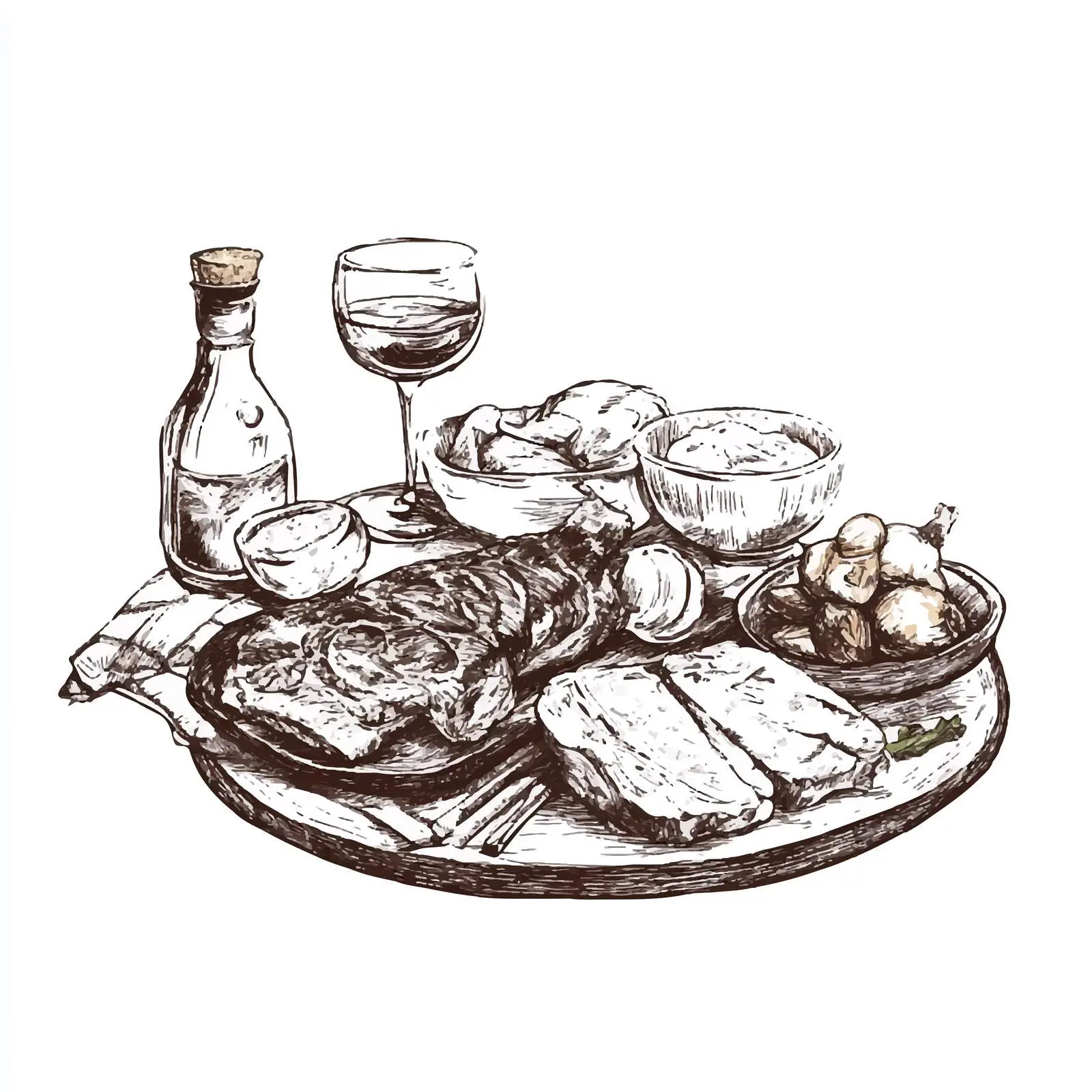 North German Labskaus Hand-Drawn Sketch — free download from Dotvec