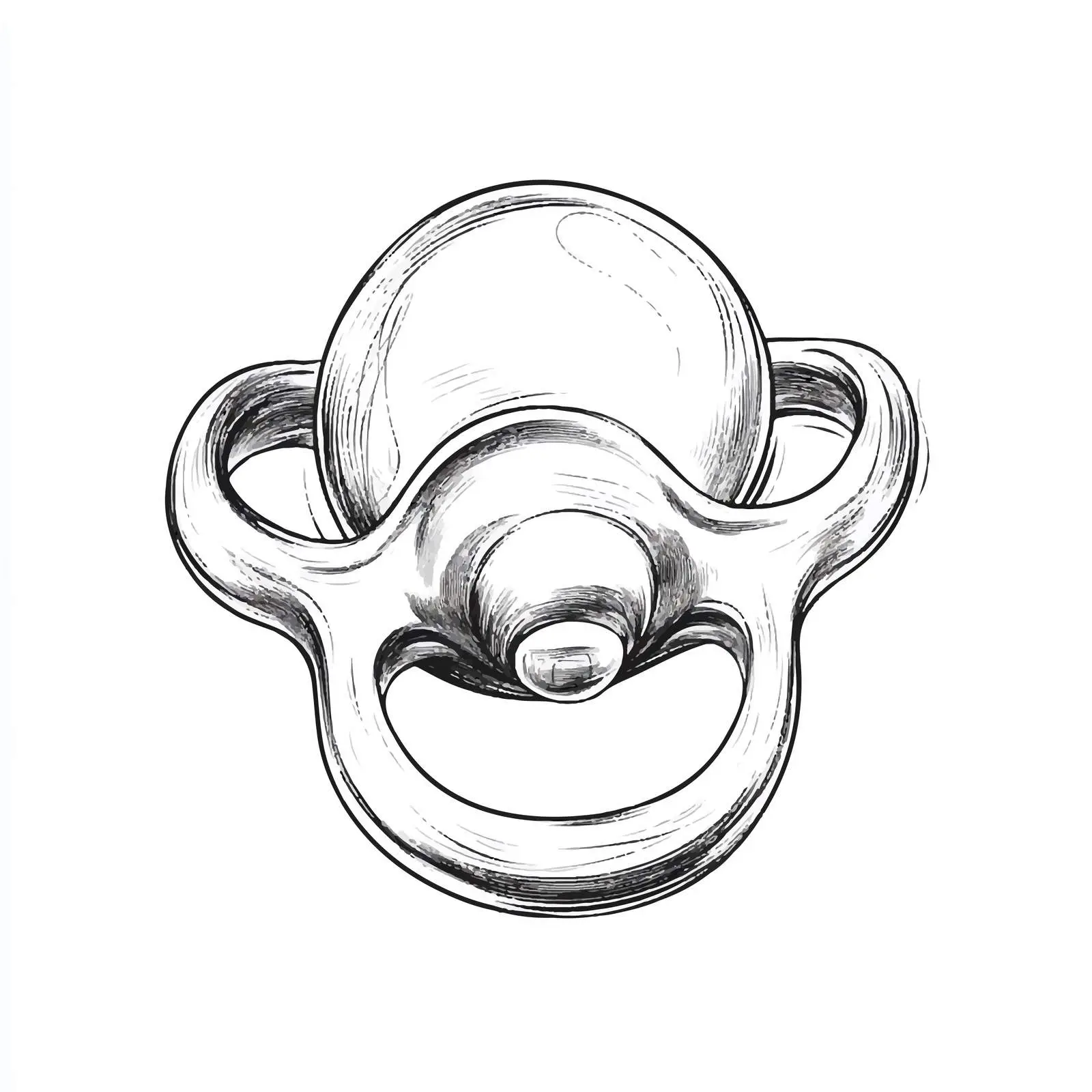 Hand-Drawn Baby Pacifier Sketch Illustration — free download from Dotvec