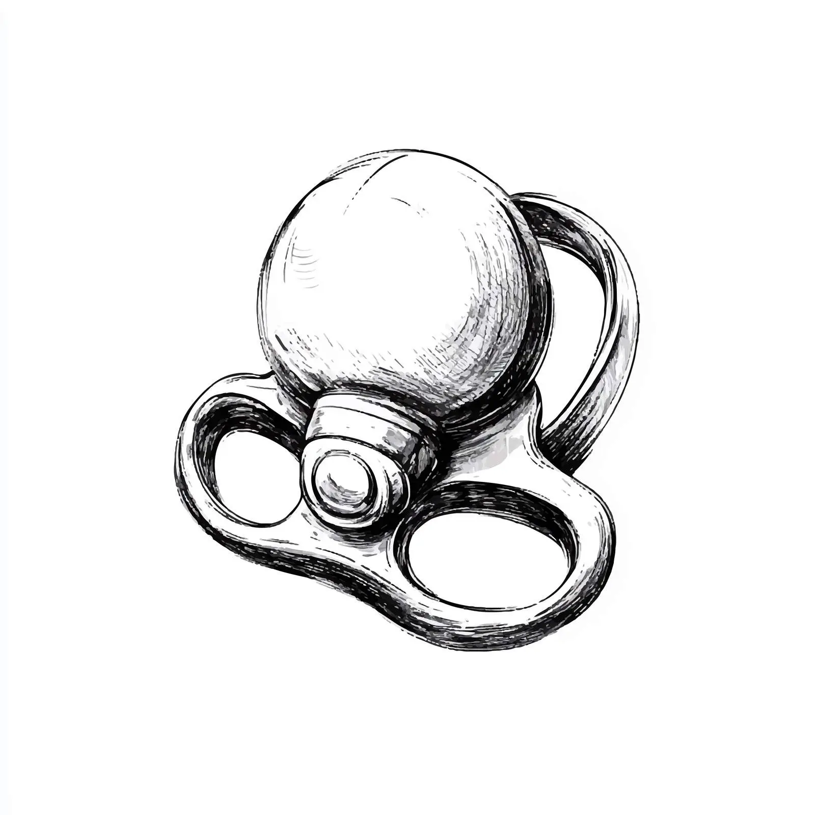 Hand-Drawn Baby Pacifier Sketch on White Background — free download from Dotvec
