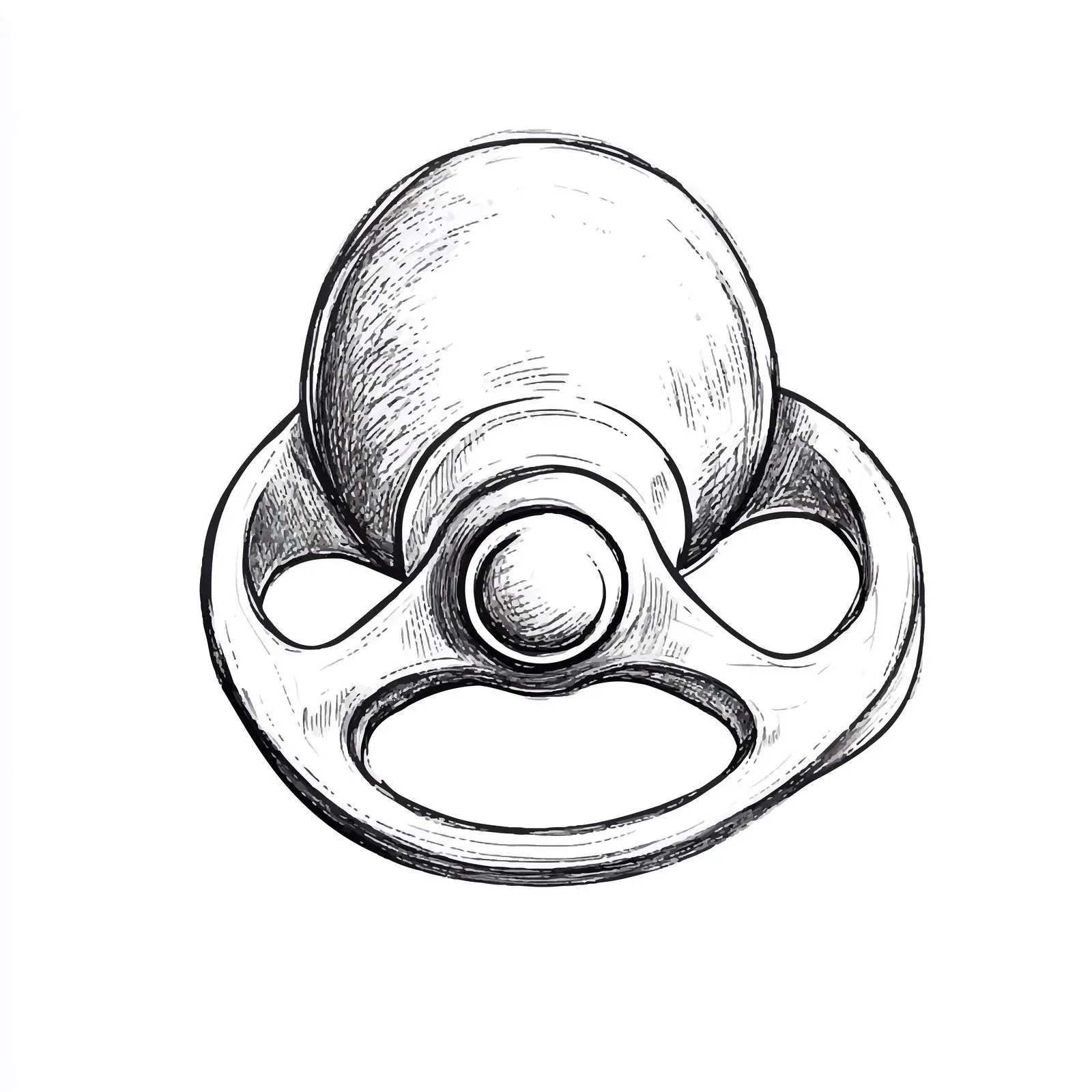 Hand-Drawn Baby Pacifier Sketch on White Background — free download from Dotvec