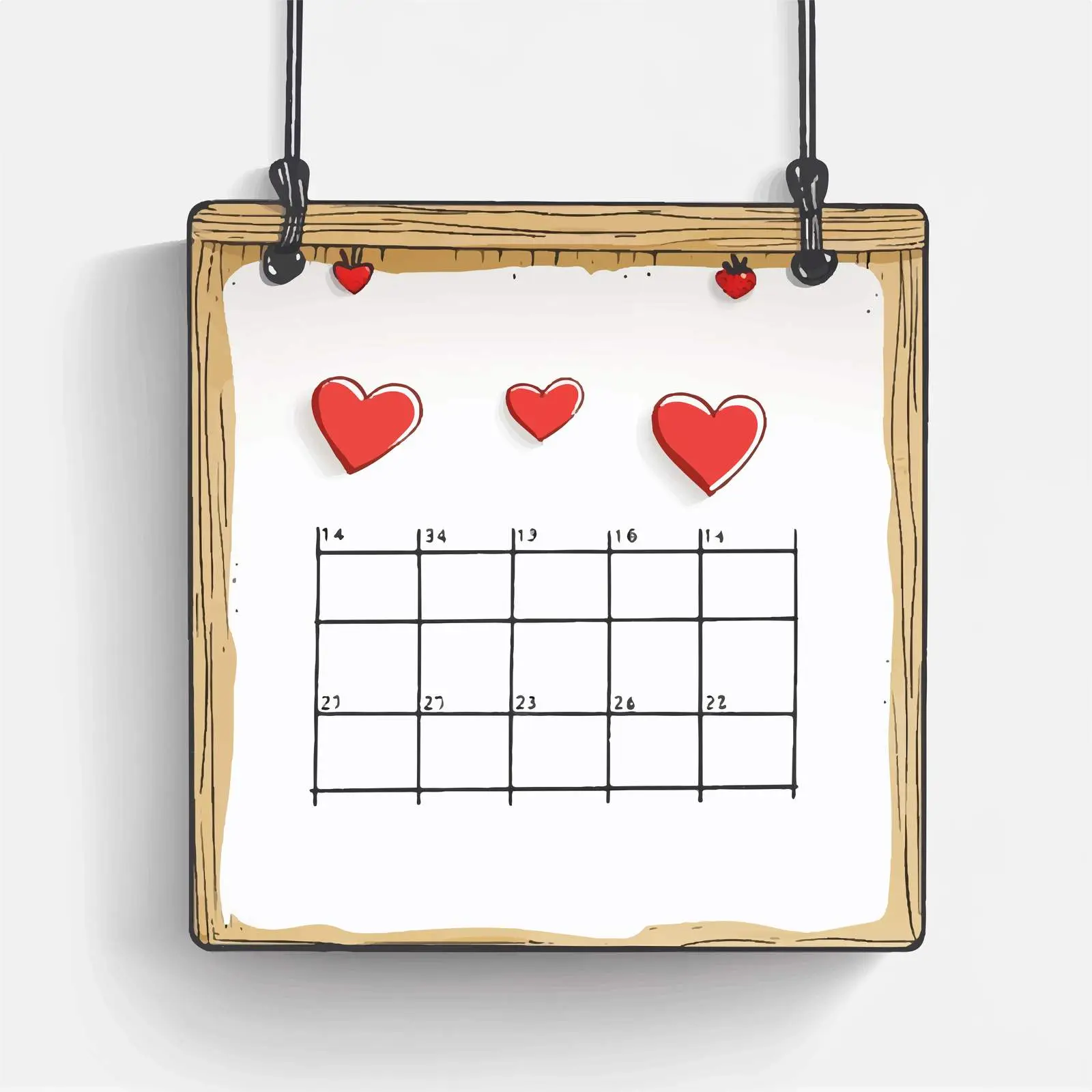 Hand-Drawn Wall Calendar Sketch Vector Design — free download from Dotvec