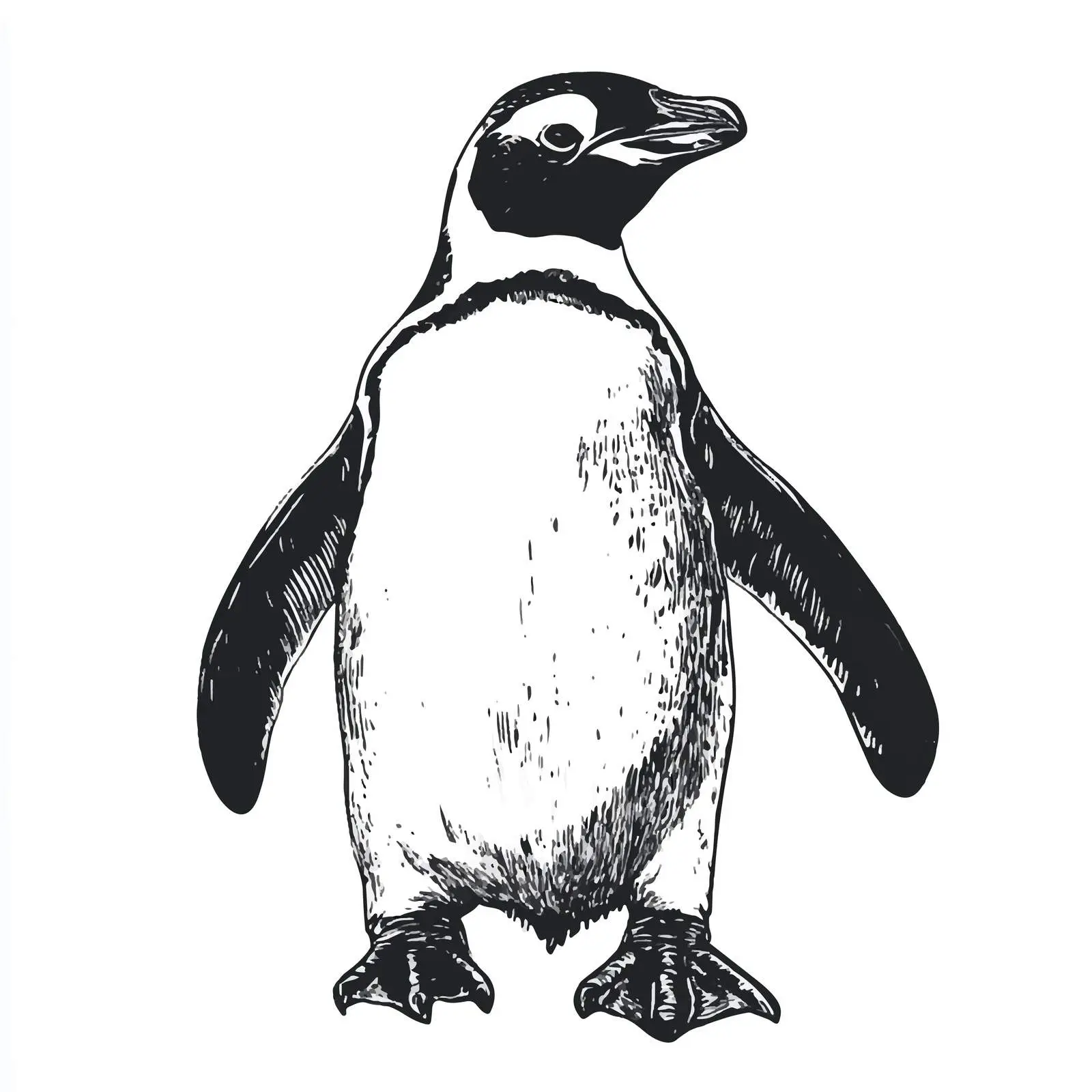 Hand Drawn Penguin Sketch on White Background — free download from Dotvec
