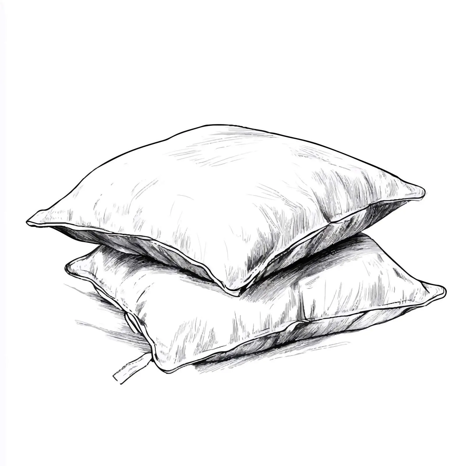 Hand Drawn Sketch of Stylish Pillows — free download from Dotvec