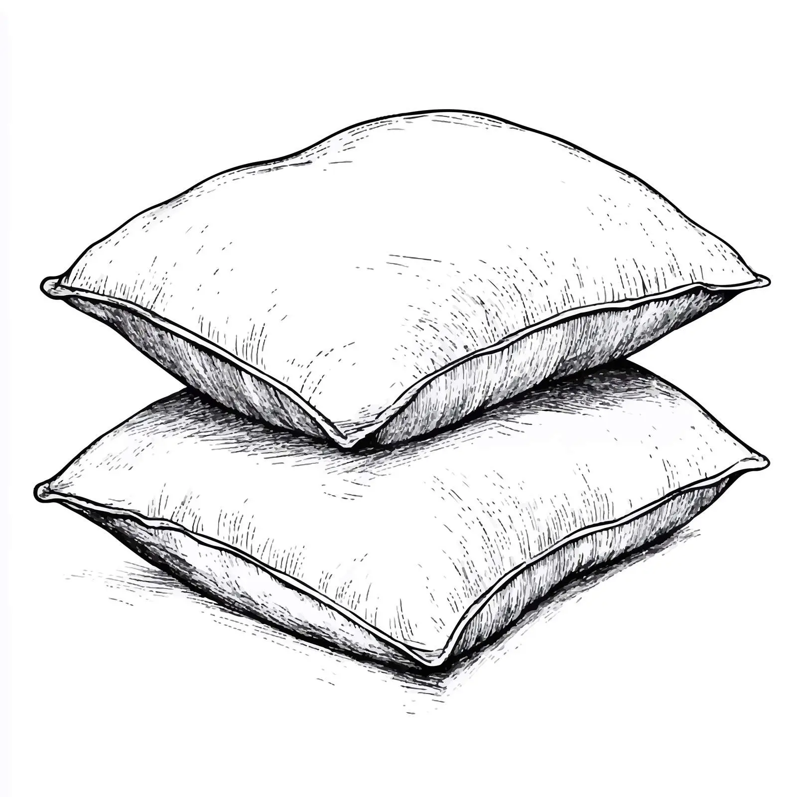 Hand-Drawn Sketch of Decorative Pillows — free download from Dotvec
