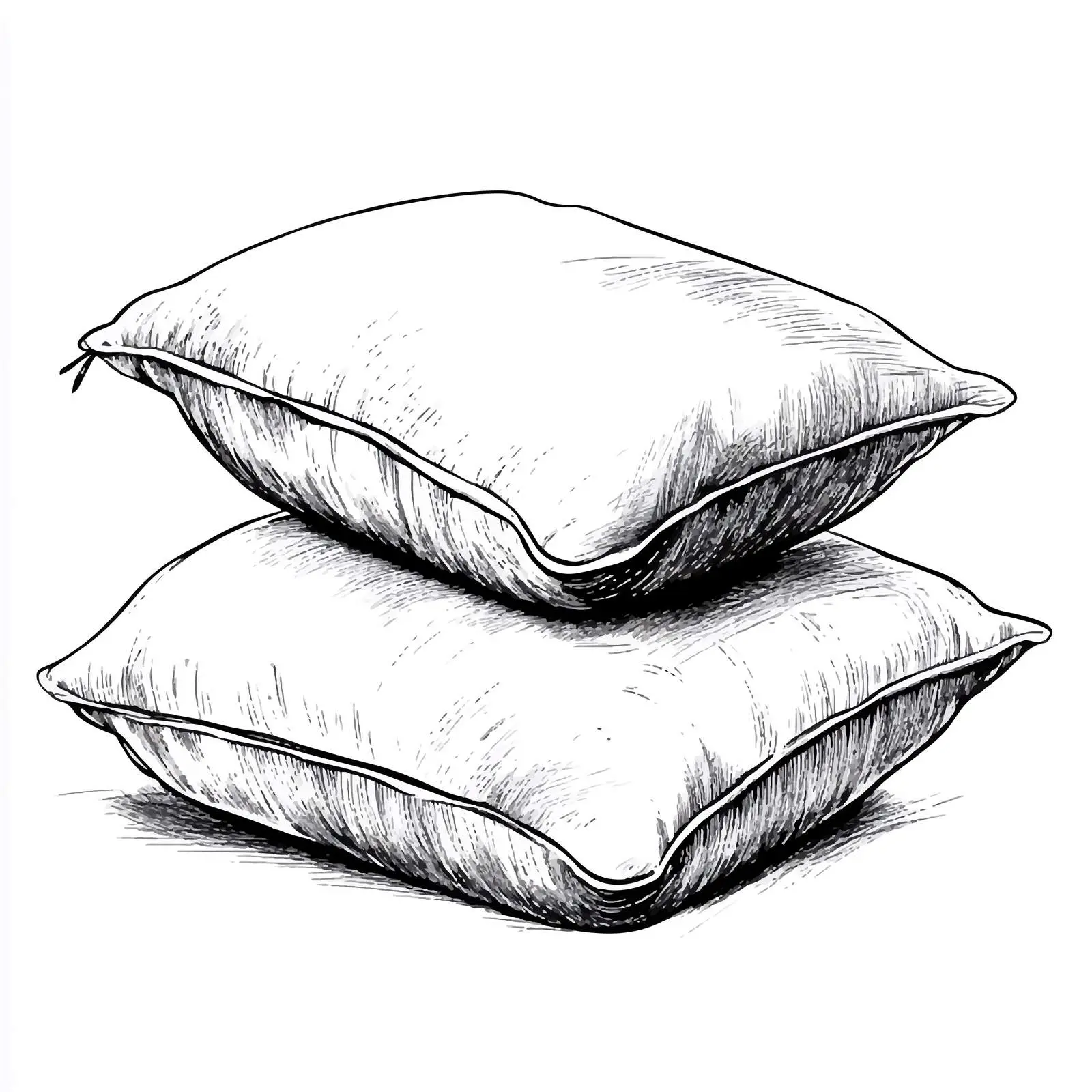 Hand-Drawn Pillows on White Background — free download from Dotvec