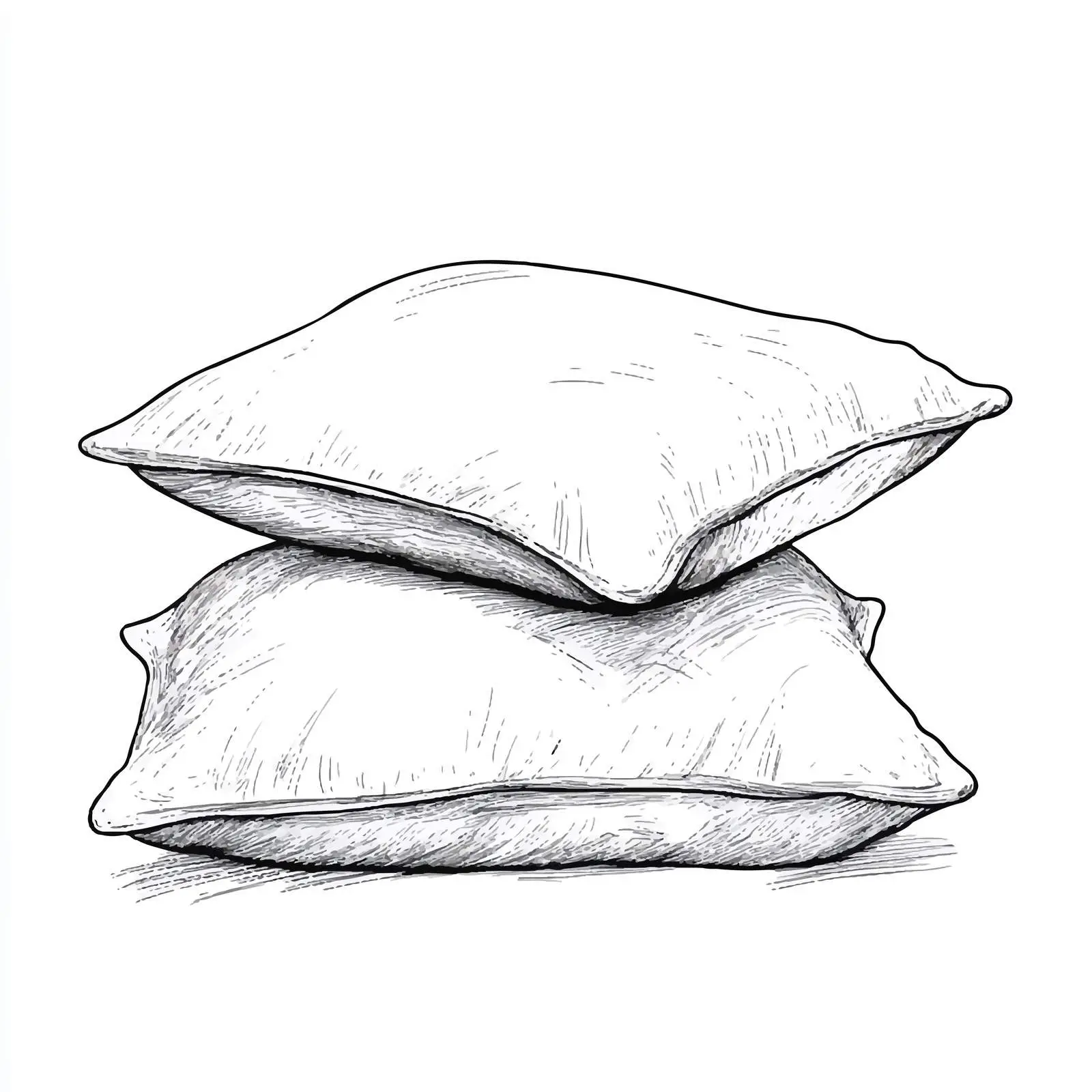 Hand Drawn Pillows Sketch on White Background — free download from Dotvec