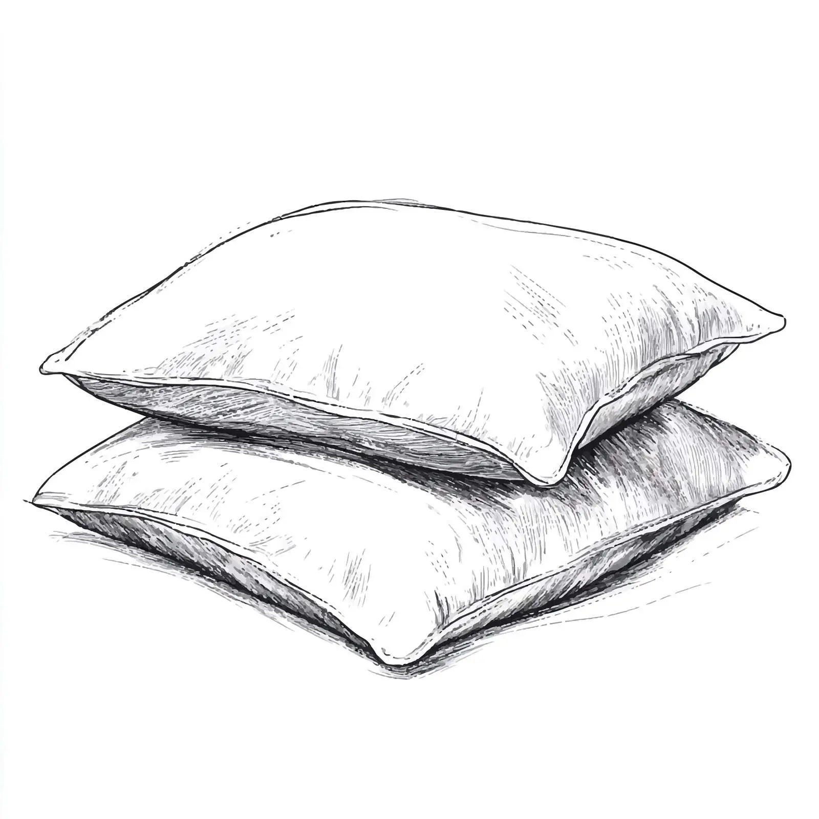 Hand-Drawn Pillows Sketch on White Background — free download from Dotvec