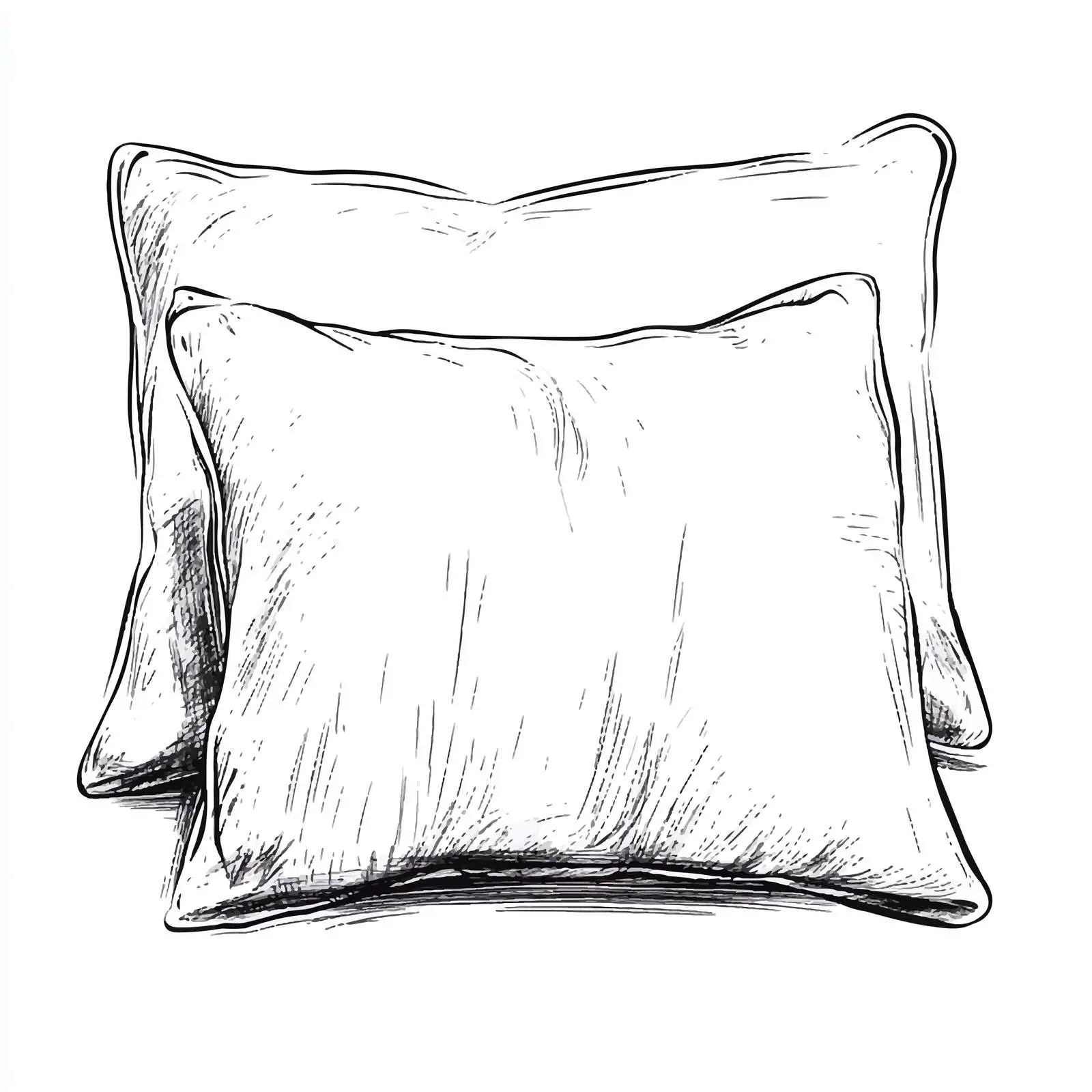 Hand Drawn Pillows on White Background — free download from Dotvec