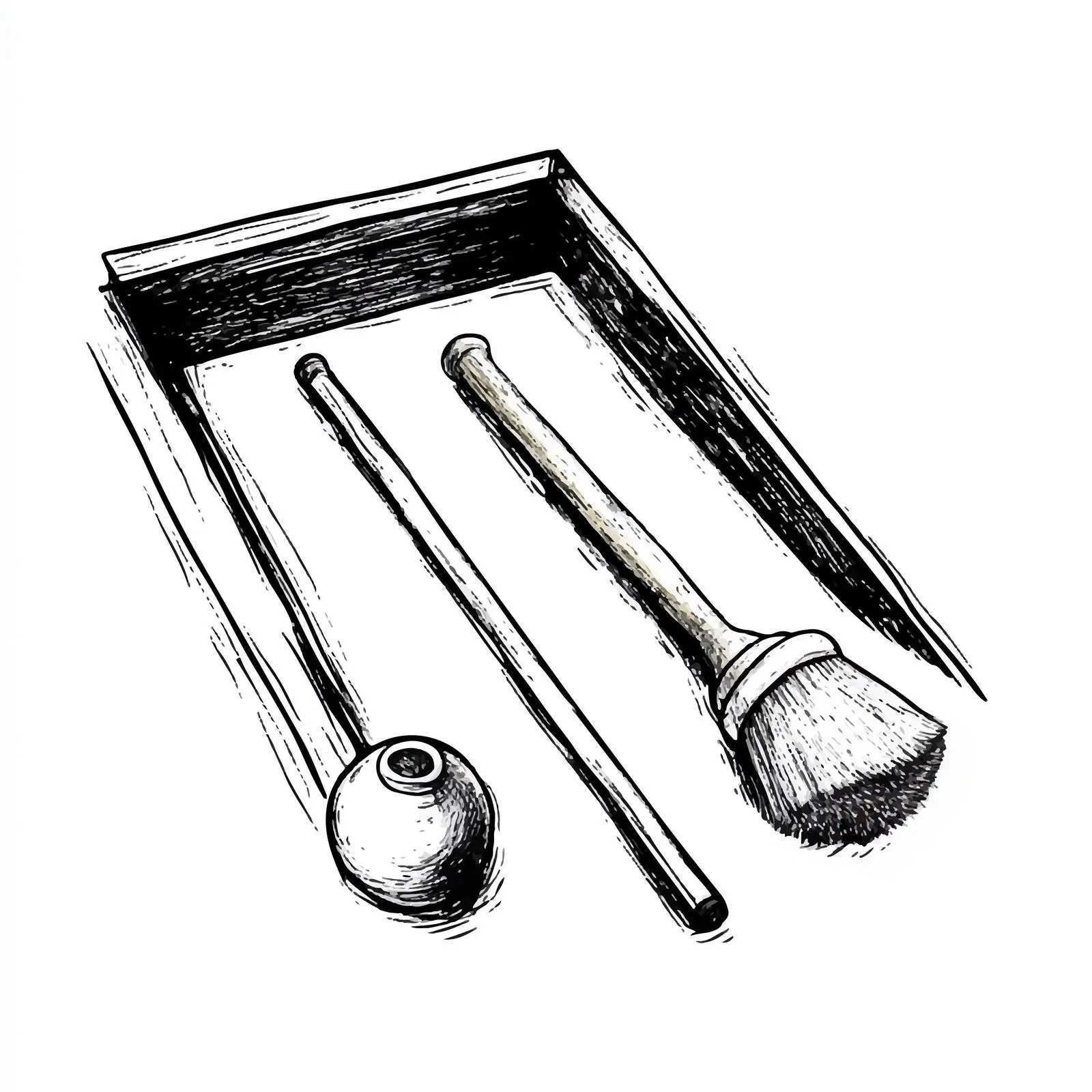 Hand Drawn Pool Table Brush Illustration — free download from Dotvec