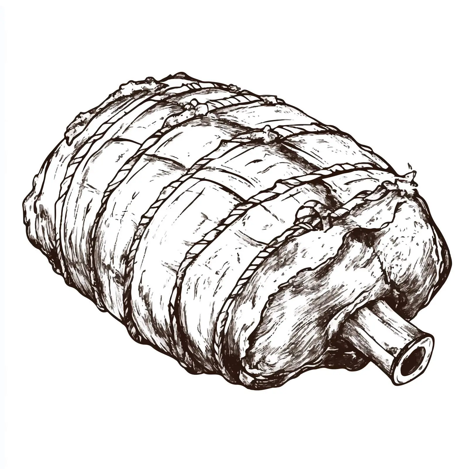 Hand-Drawn Porchetta Pork Roast Vector Illustration – free porch image from Dotvec