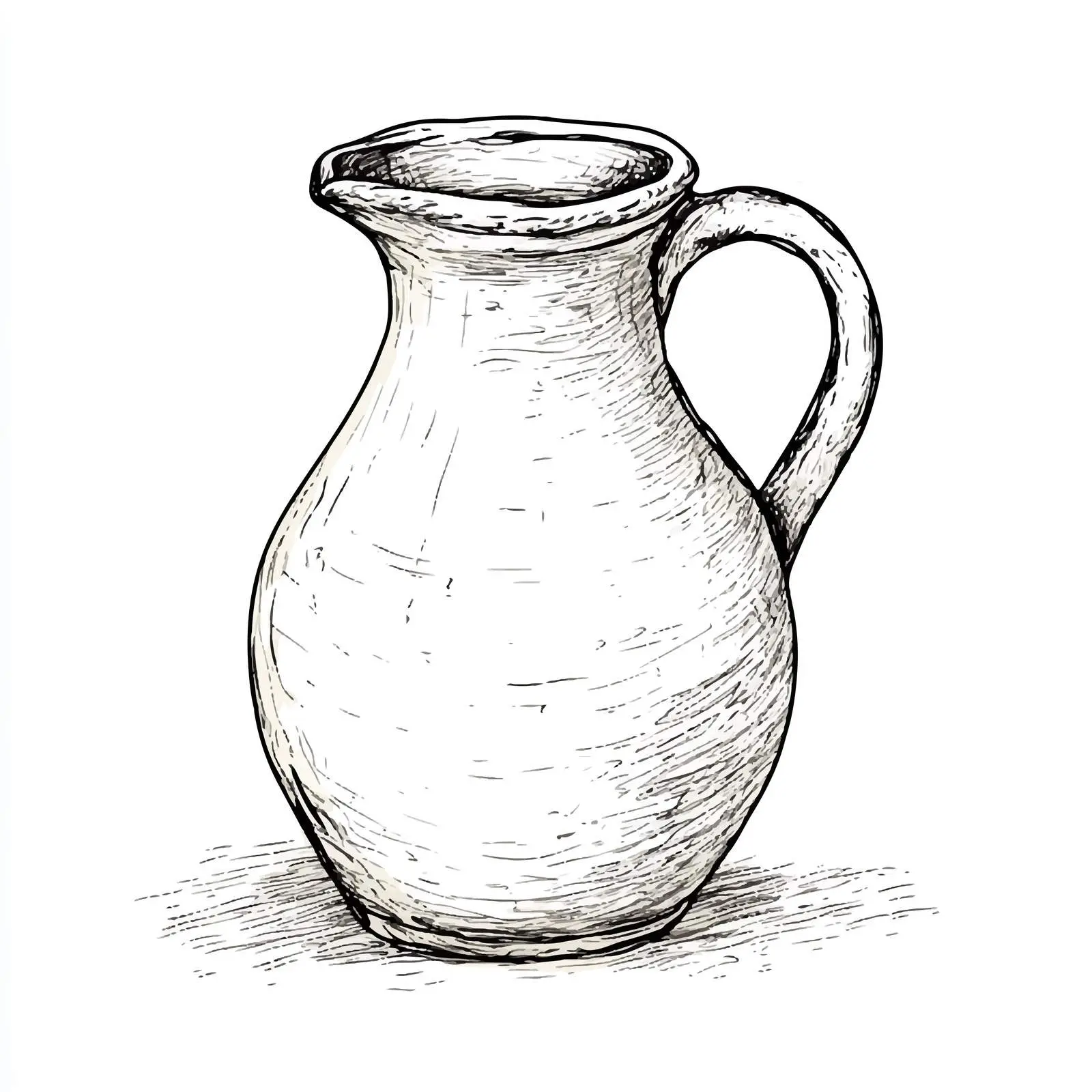 Hand Drawn Pottery Jug Sketch on White Background — free download from Dotvec