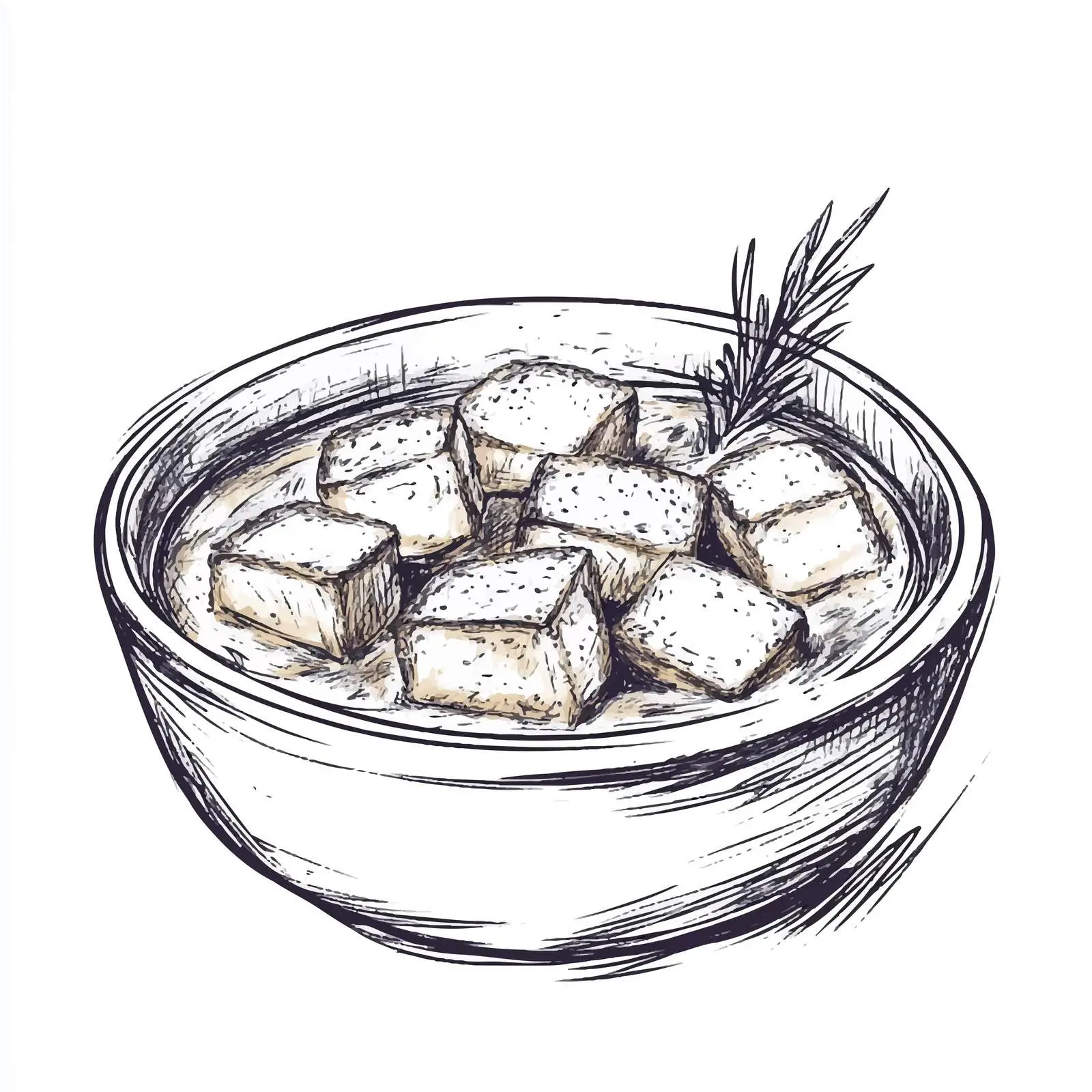 Hand-Drawn Ribollita Sketch on White Background — free download from Dotvec
