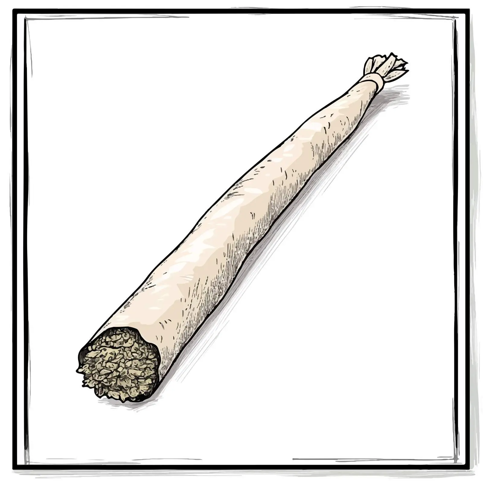 Hand-Drawn Cannabis Cigarette Sketch Illustration — free download from Dotvec