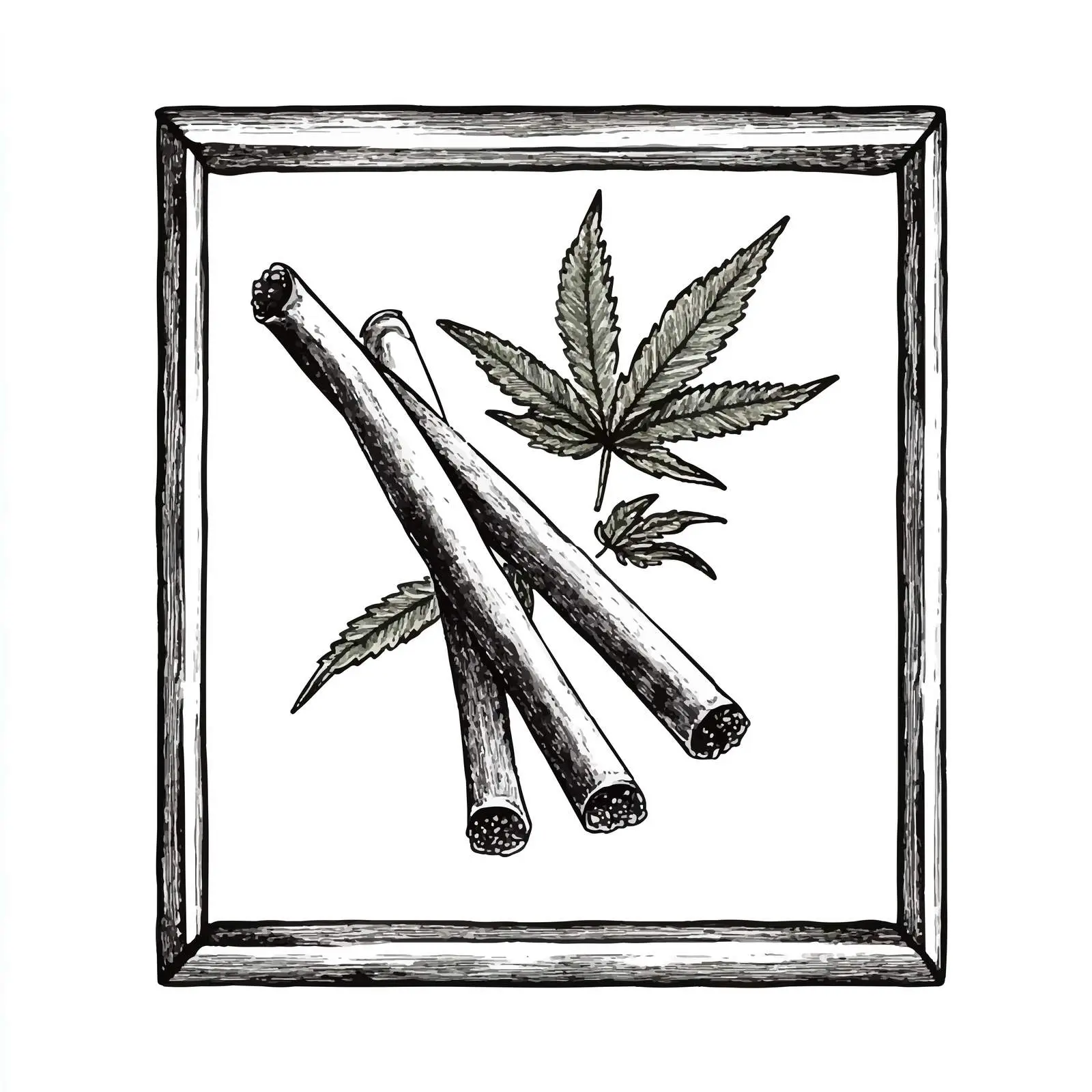Hand-Drawn Cannabis Cigarette Sketch — free download from Dotvec