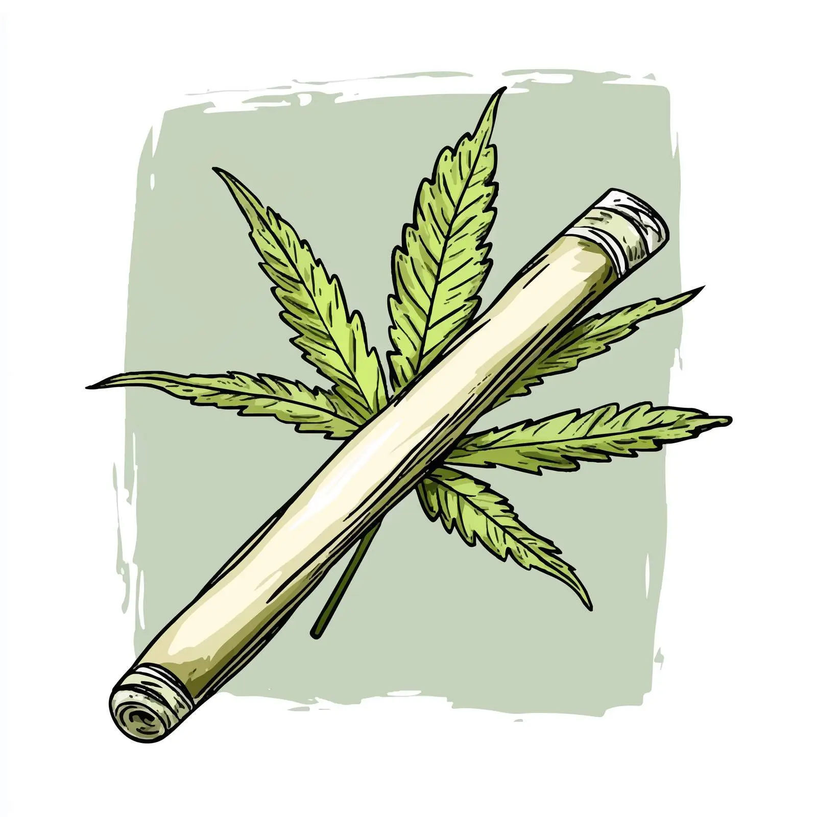 Rolling Blunt Sketch Illustration — free download from Dotvec