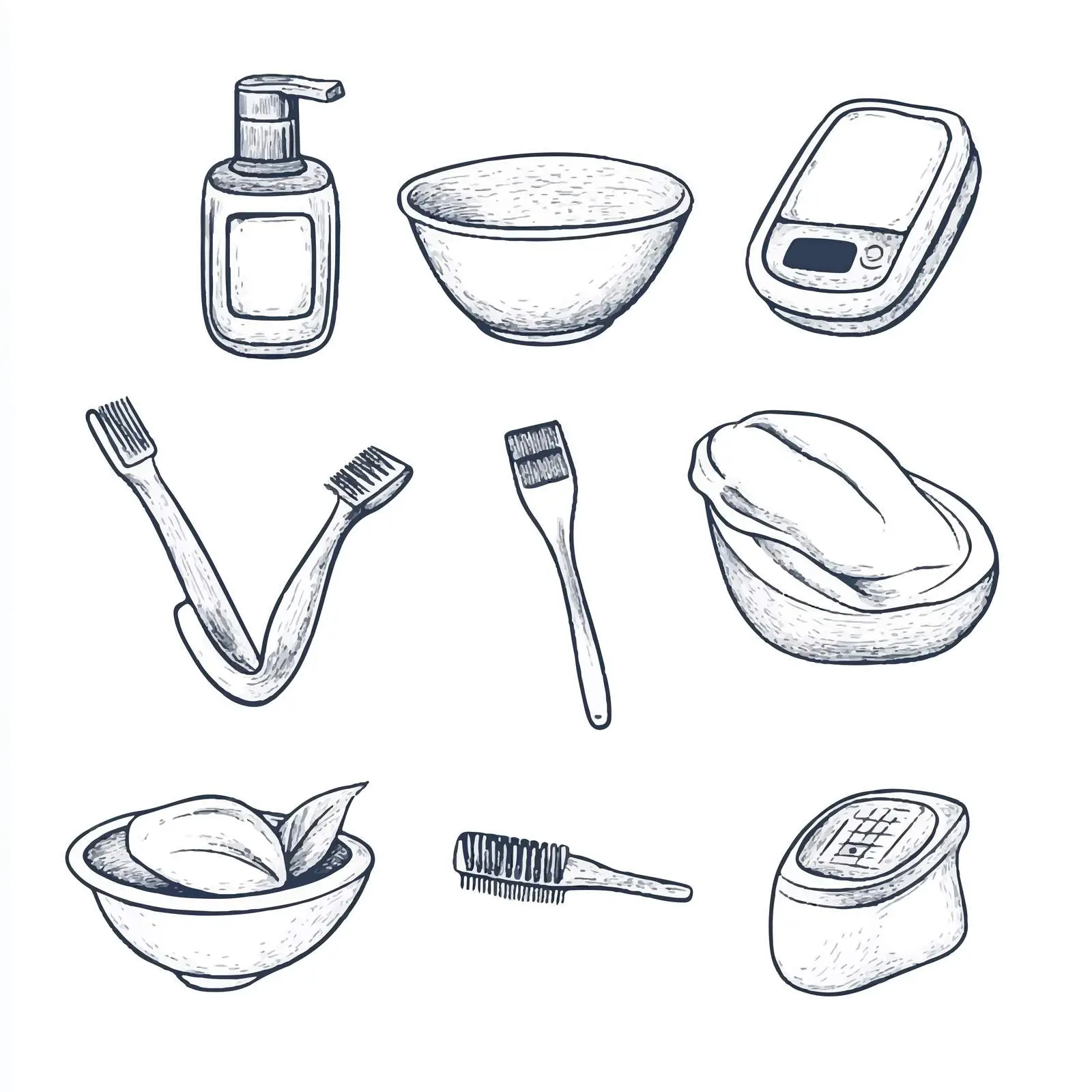 Hand-Drawn Epilation and Depilation Sketches – free waxing image from Dotvec