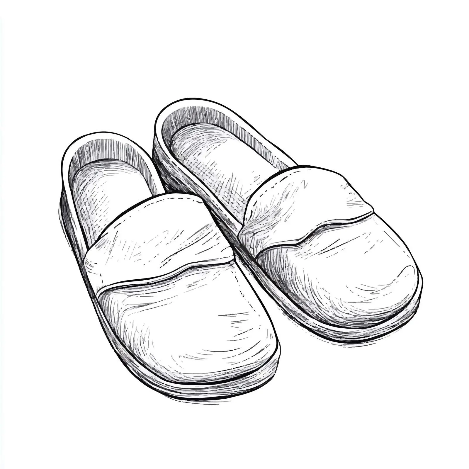 Hand-Drawn Sleeping Slippers Illustration — free download from Dotvec