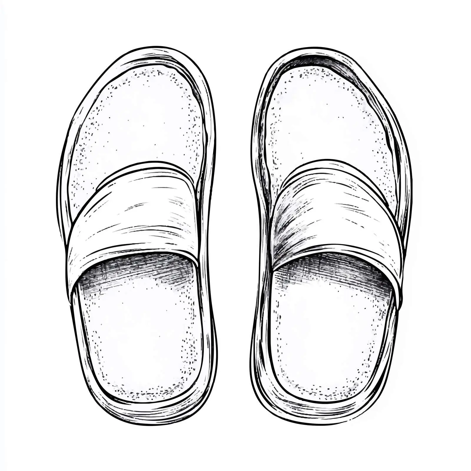 Hand Drawn Sketch of Cozy Sleeping Slippers — free download from Dotvec