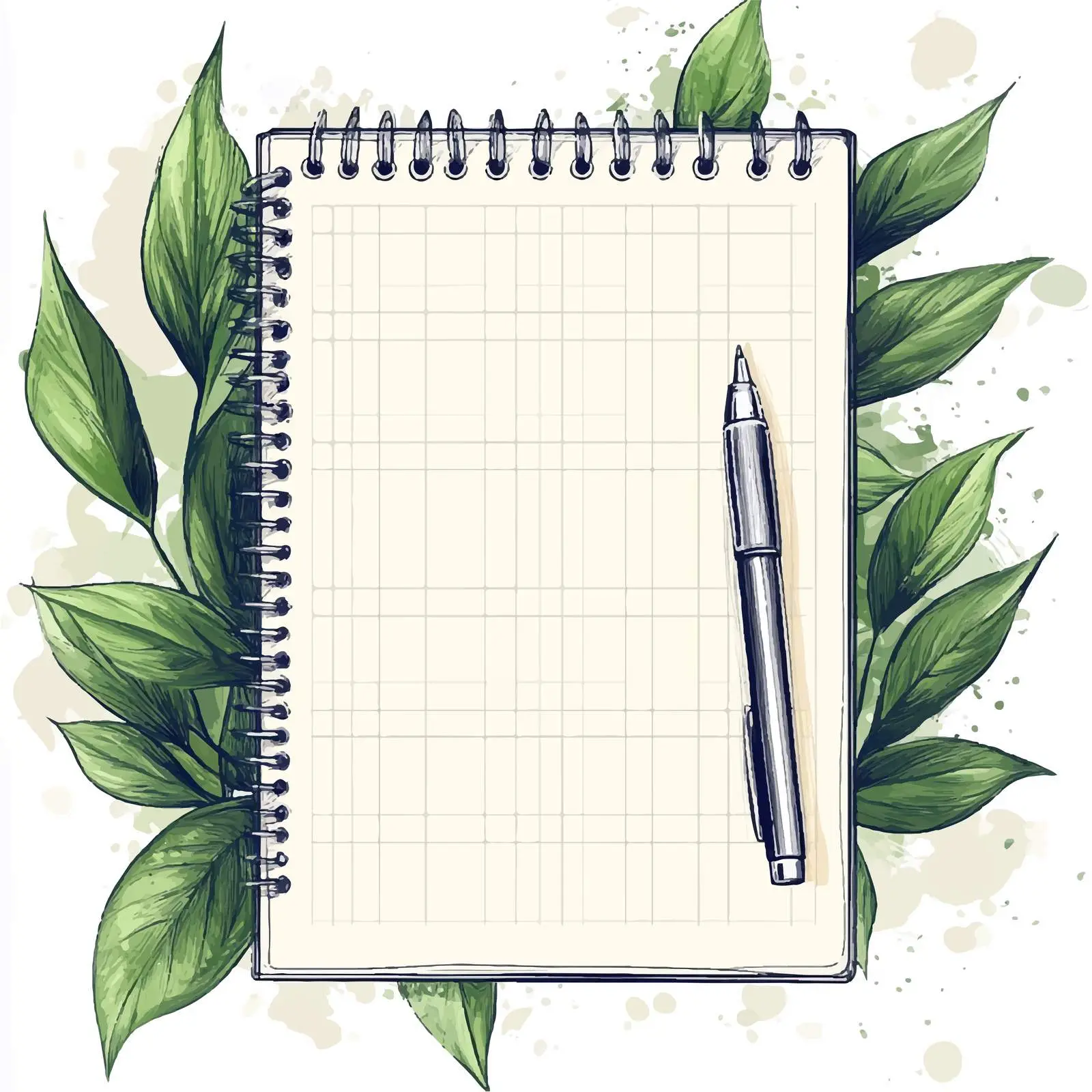 Spring Notebook Hand-Drawn Sketch with Pen — free download from Dotvec
