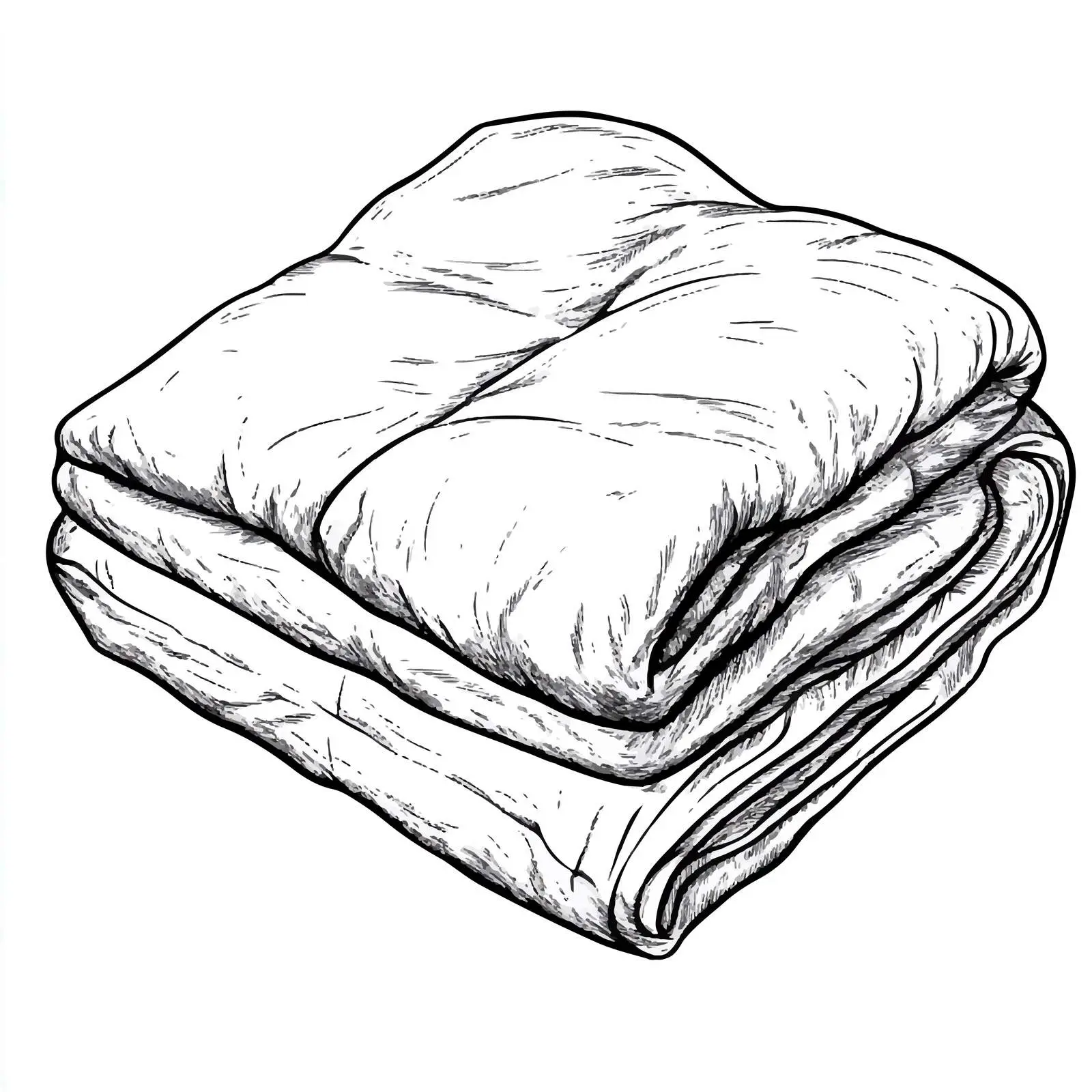 Warm Hand Drawn Blanket Sketch on White Background – free drawn image image from Dotvec