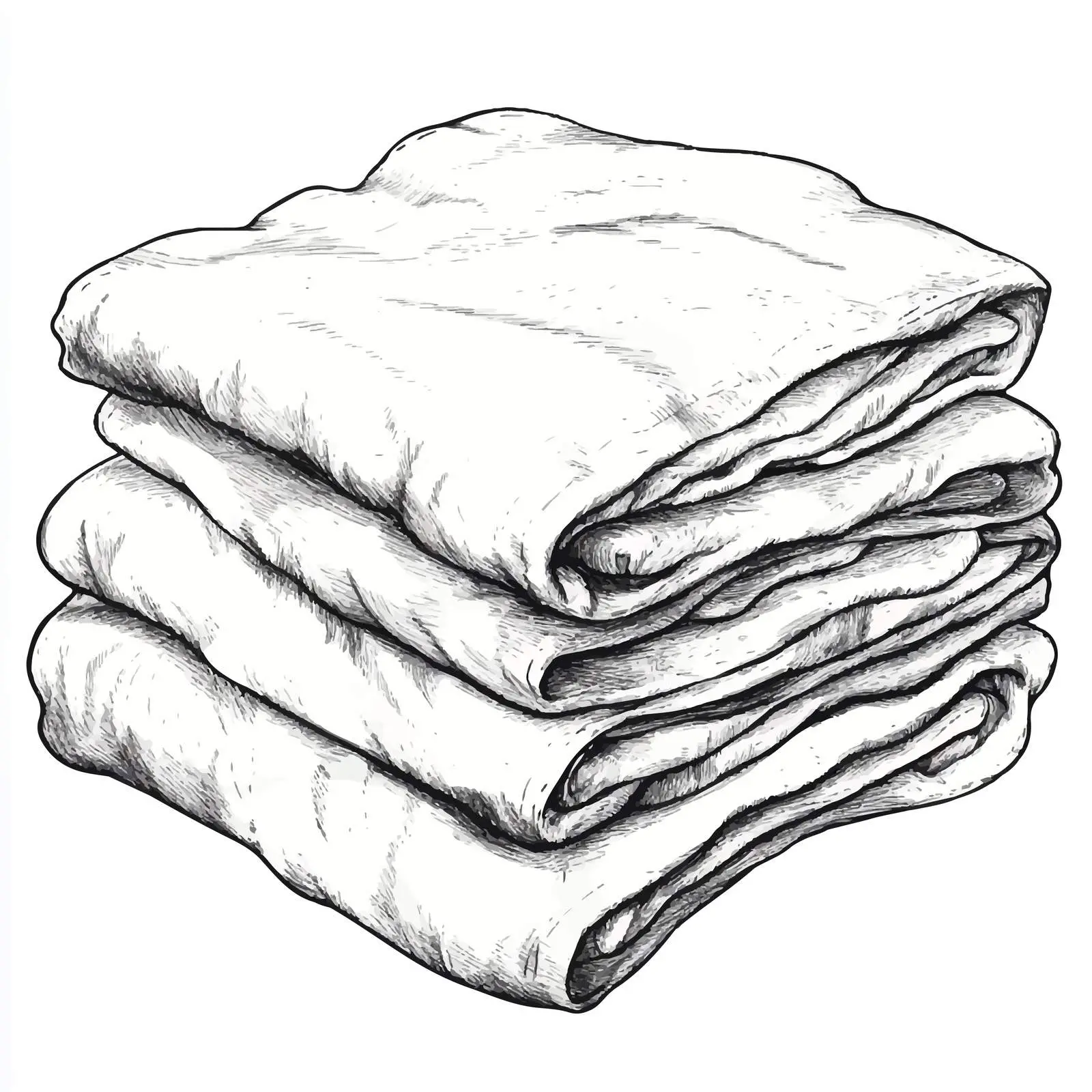 Hand-Drawn Sketch of Warm Blanket on White Background — free download from Dotvec