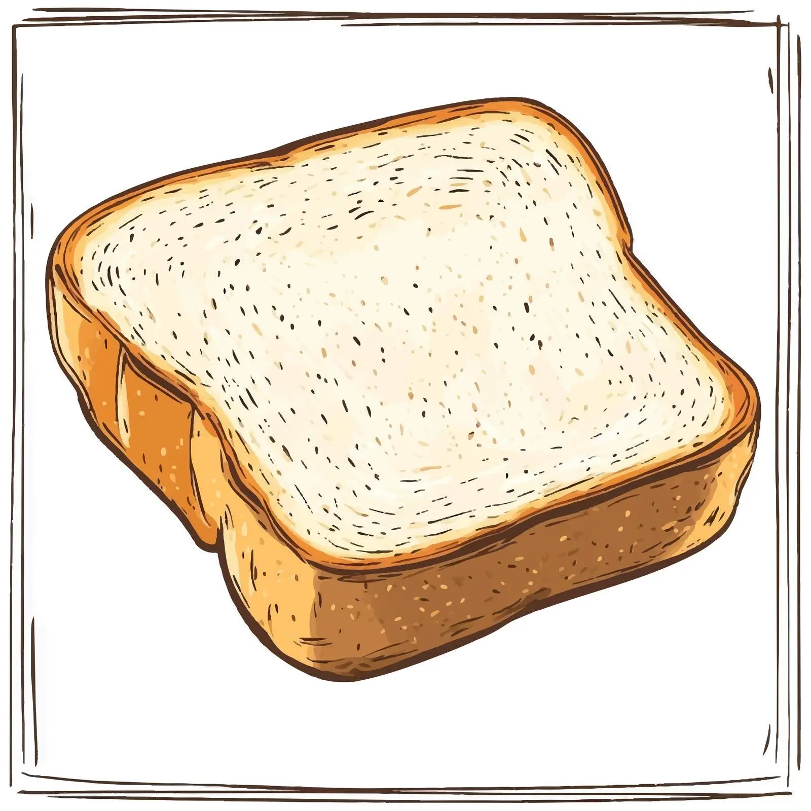 Hand-Drawn Sketch of White Sandwich Bread — free download from Dotvec