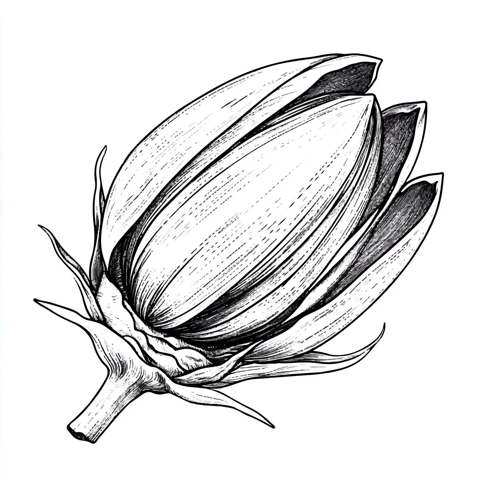 Hand-Drawn Sunflower Seed in Shell Illustration – free loom image from Dotvec
