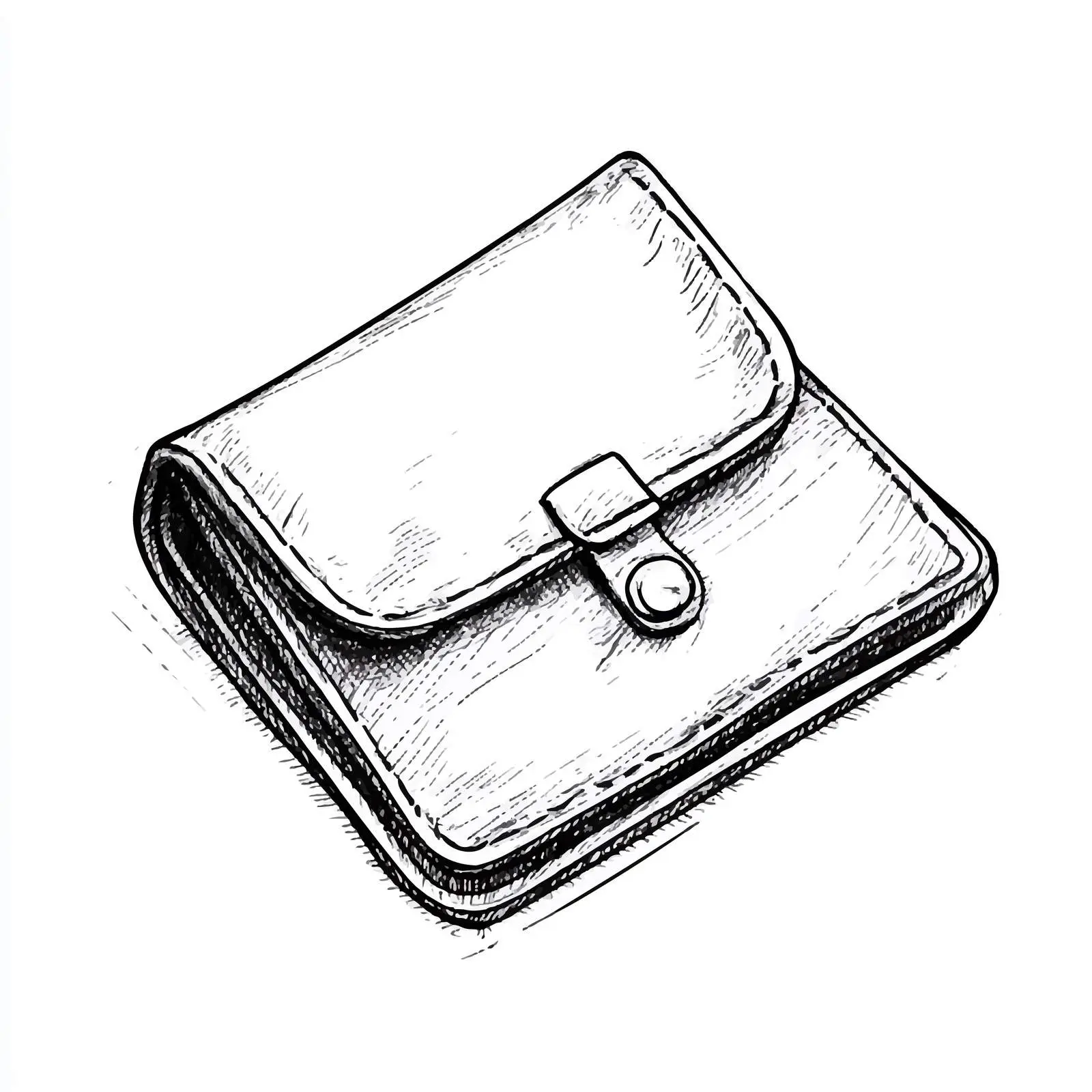 Hand Drawn Woman Wallet Sketch on White Background — free download from Dotvec