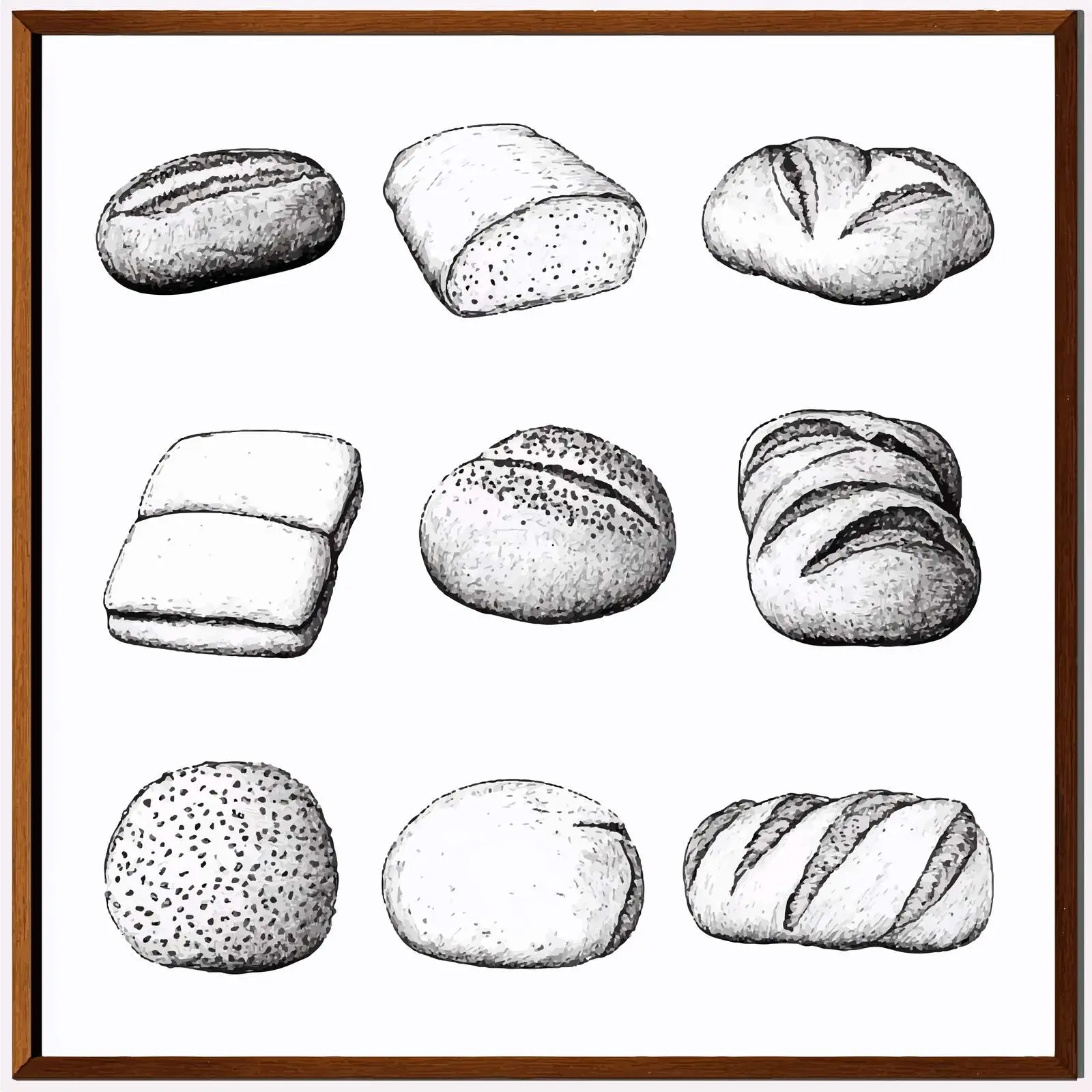 Hand-Drawn Bread Types Sketch Set – free toasted image from Dotvec
