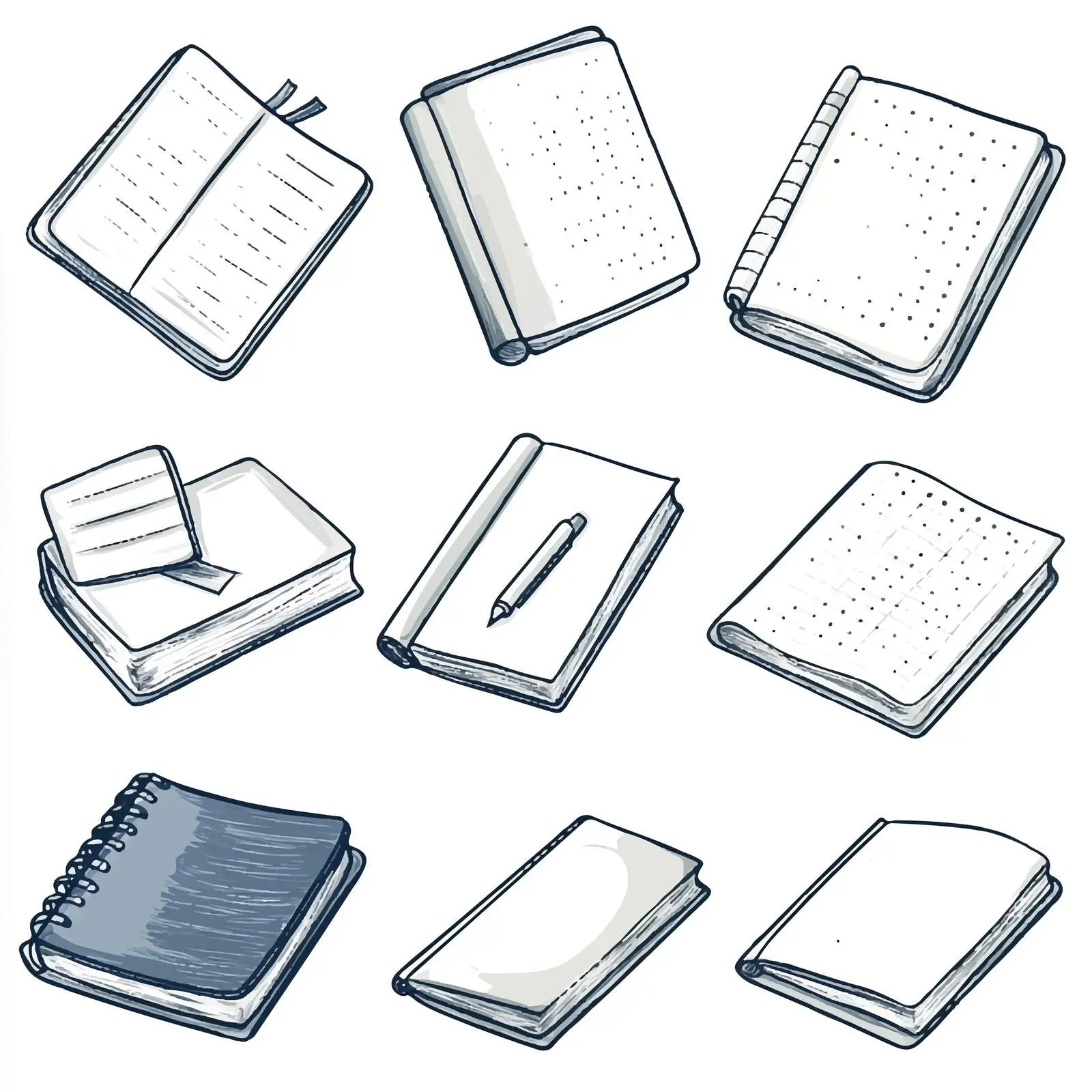Hand Drawn Notebooks Sketch Collection — free download from Dotvec