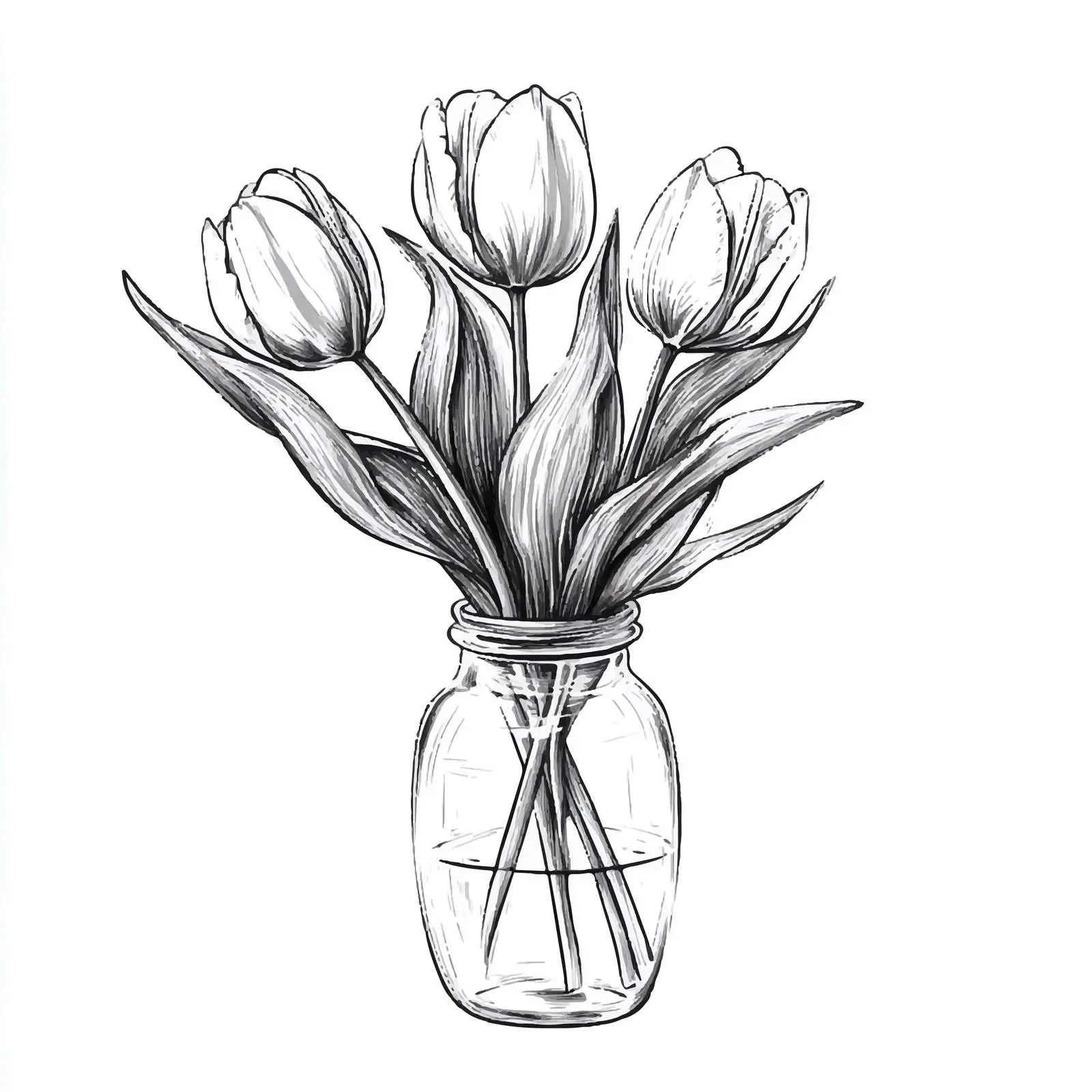 Hand-Drawn Tulip Flower Sketch Set — free download from Dotvec