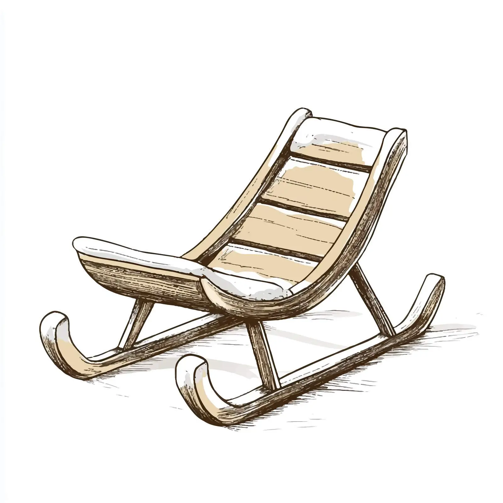 Hand Drawn Sled Sketch on White Background — free download from Dotvec
