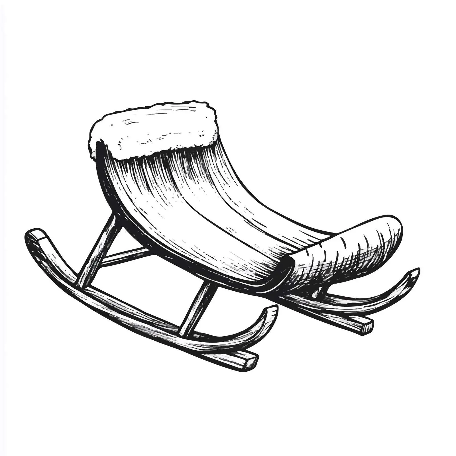 Hand-Drawn Sled Sketch Vector Illustration — free download from Dotvec