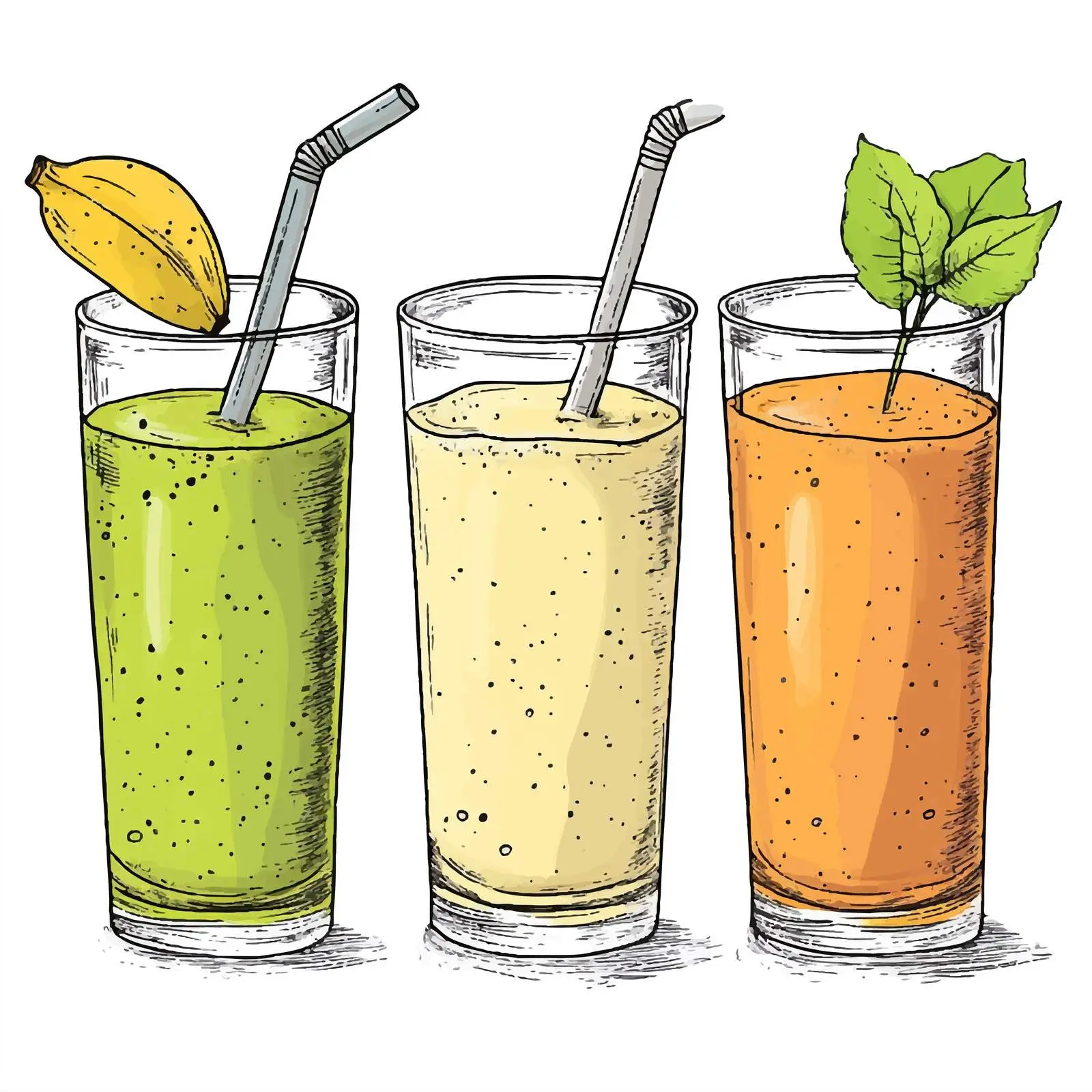 Hand-Drawn Smoothie Recipe Illustration — free download from Dotvec