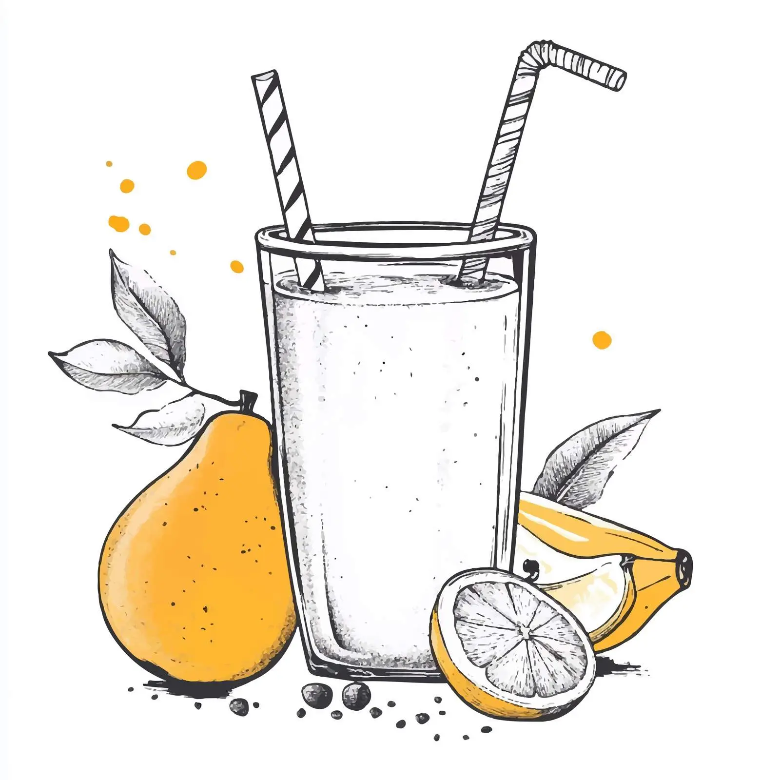 Hand-Drawn Smoothie Recipe Illustration — free download from Dotvec