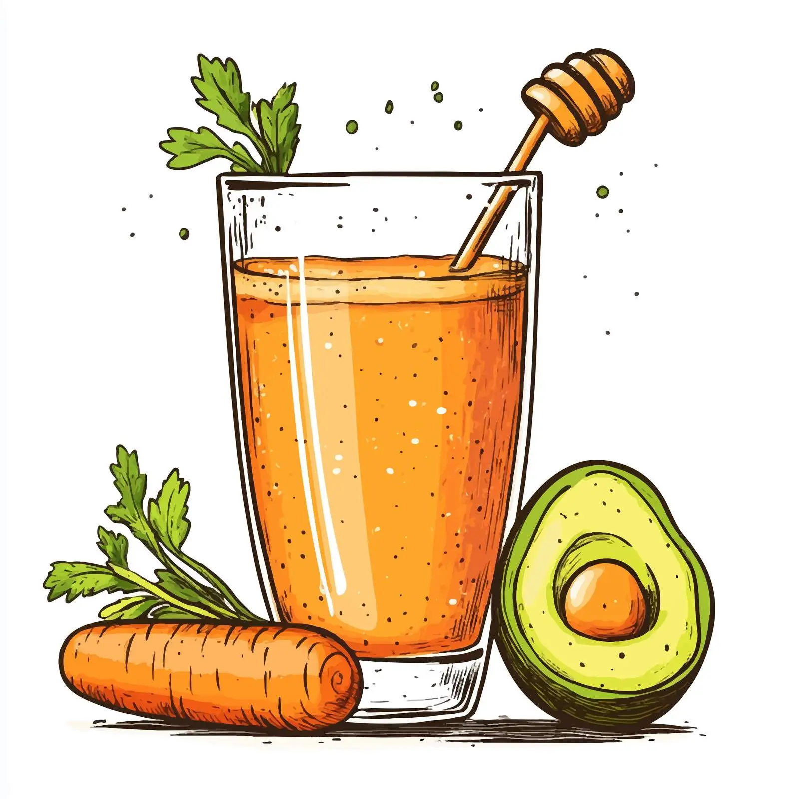 Hand Drawn Smoothie Recipe Illustration — free download from Dotvec