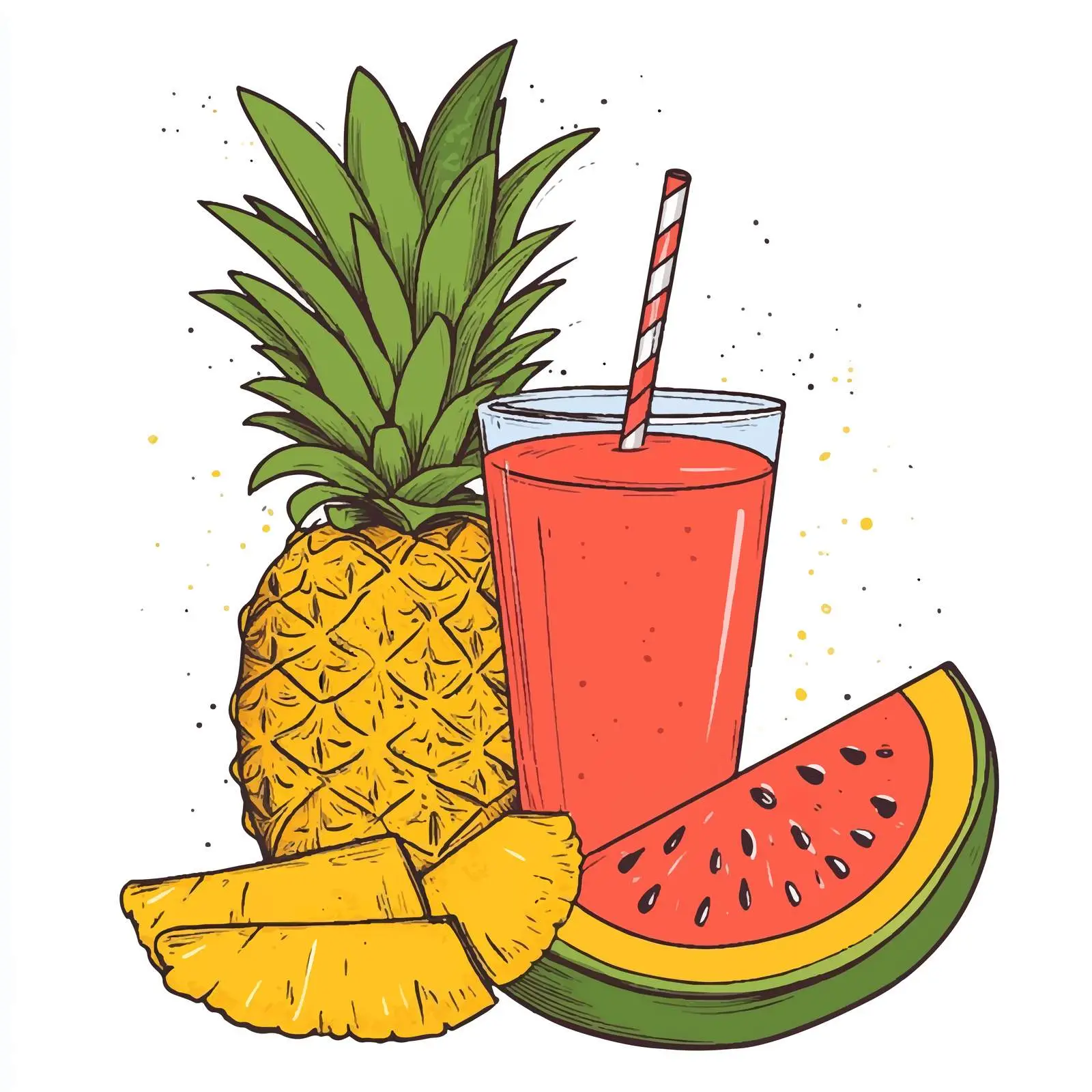 Hand-Drawn Smoothie Recipe Illustration — free download from Dotvec