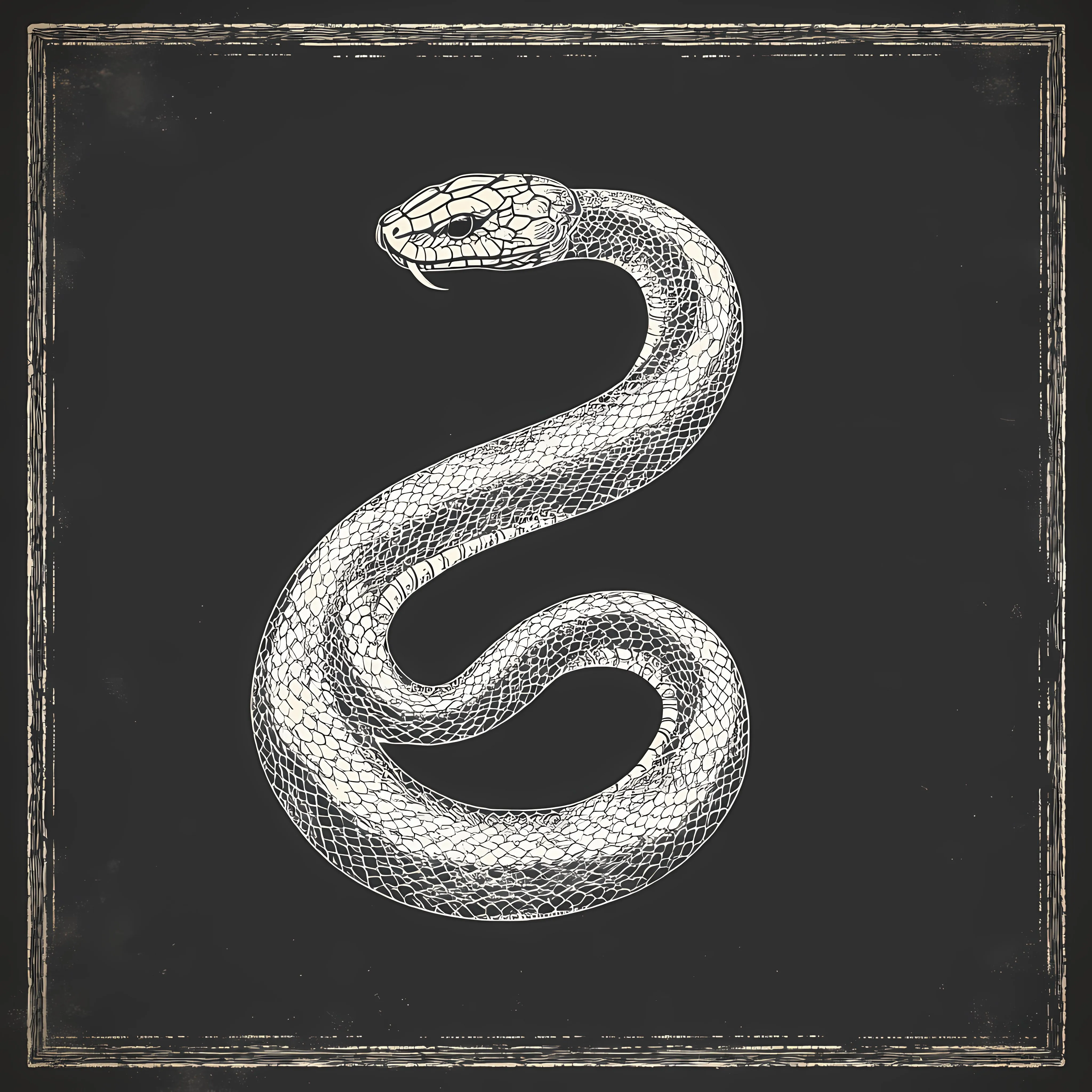 Hand Drawn Snake Sketch Symbol on Chalkboard — free download from Dotvec