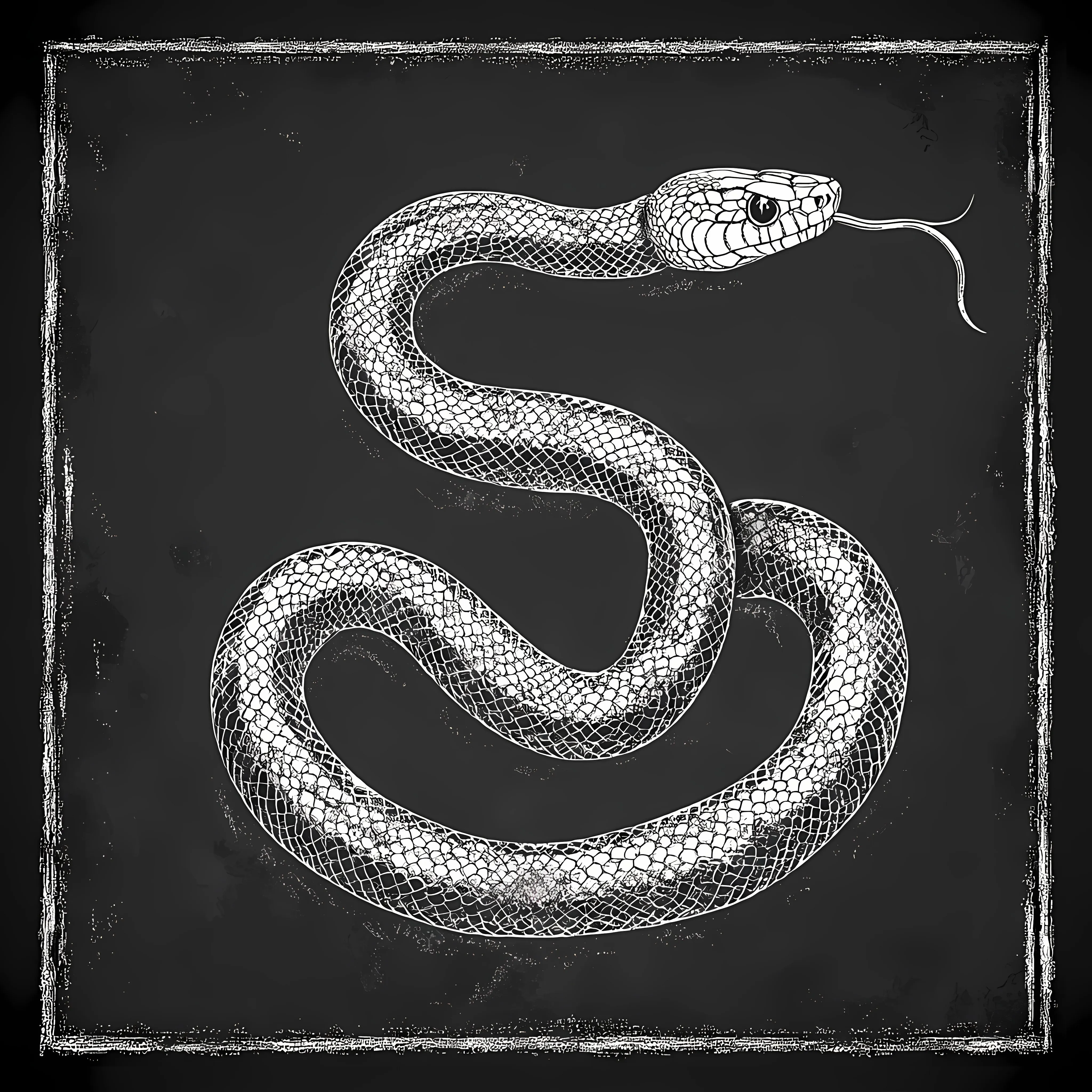 Hand Drawn Snake Sketch on Chalkboard — free download from Dotvec