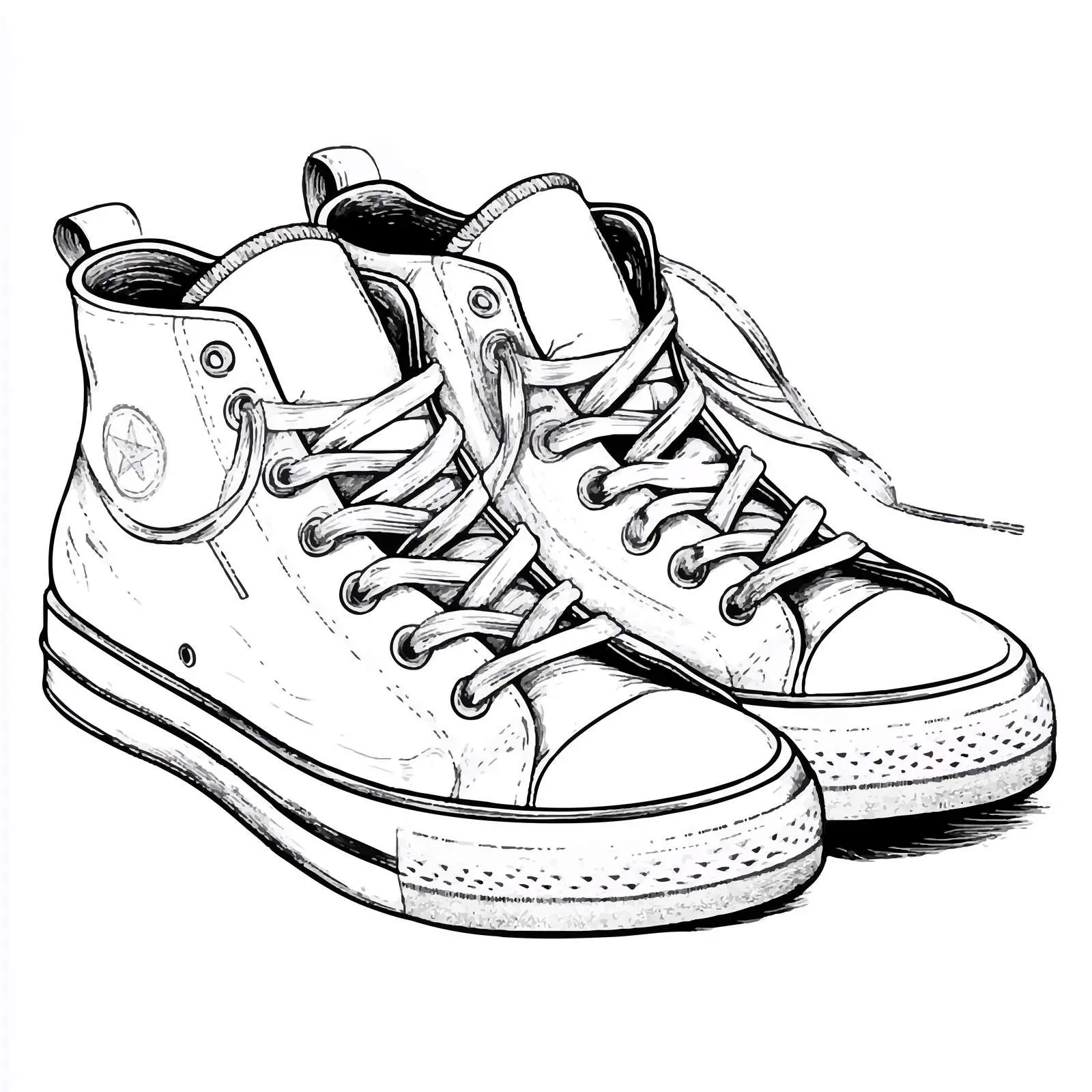 Hand Drawn Sneakers Sketch on White Background — free download from Dotvec