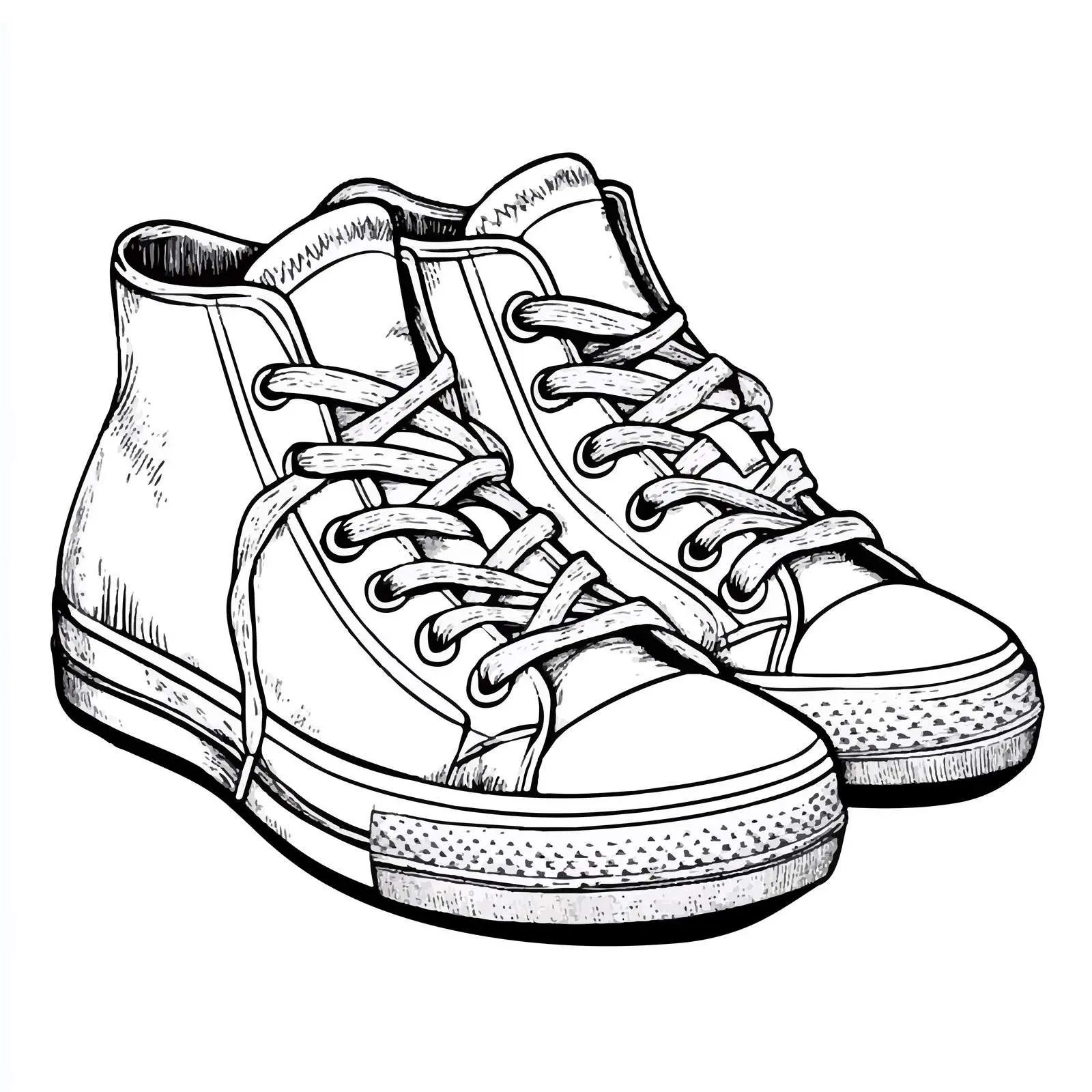 Hand-Drawn Sneakers Sketch on White Background — free download from Dotvec