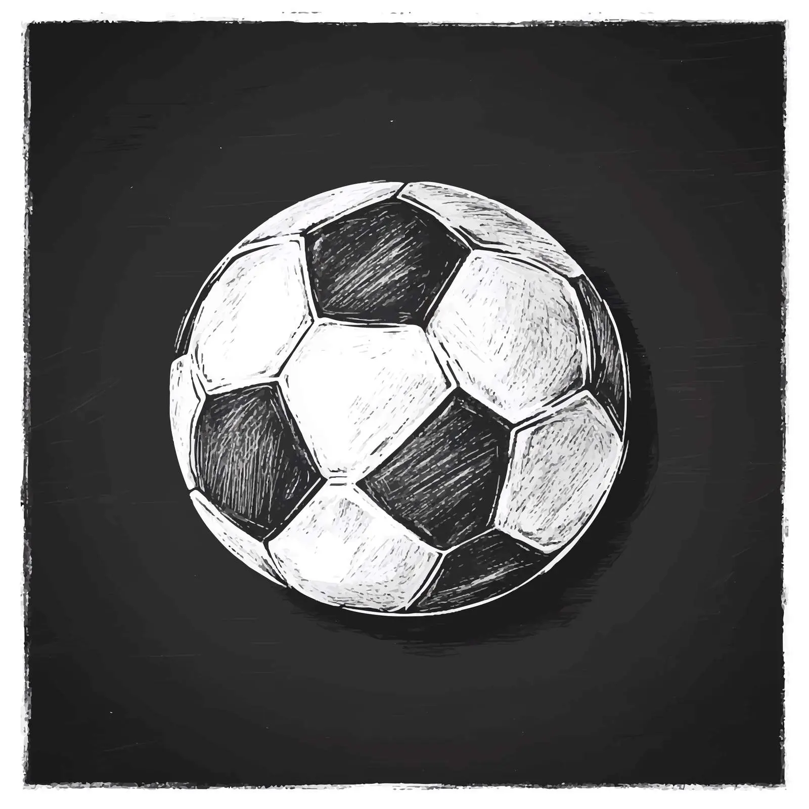 Hand Drawn Soccer Ball Sketch on Chalkboard — free download from Dotvec
