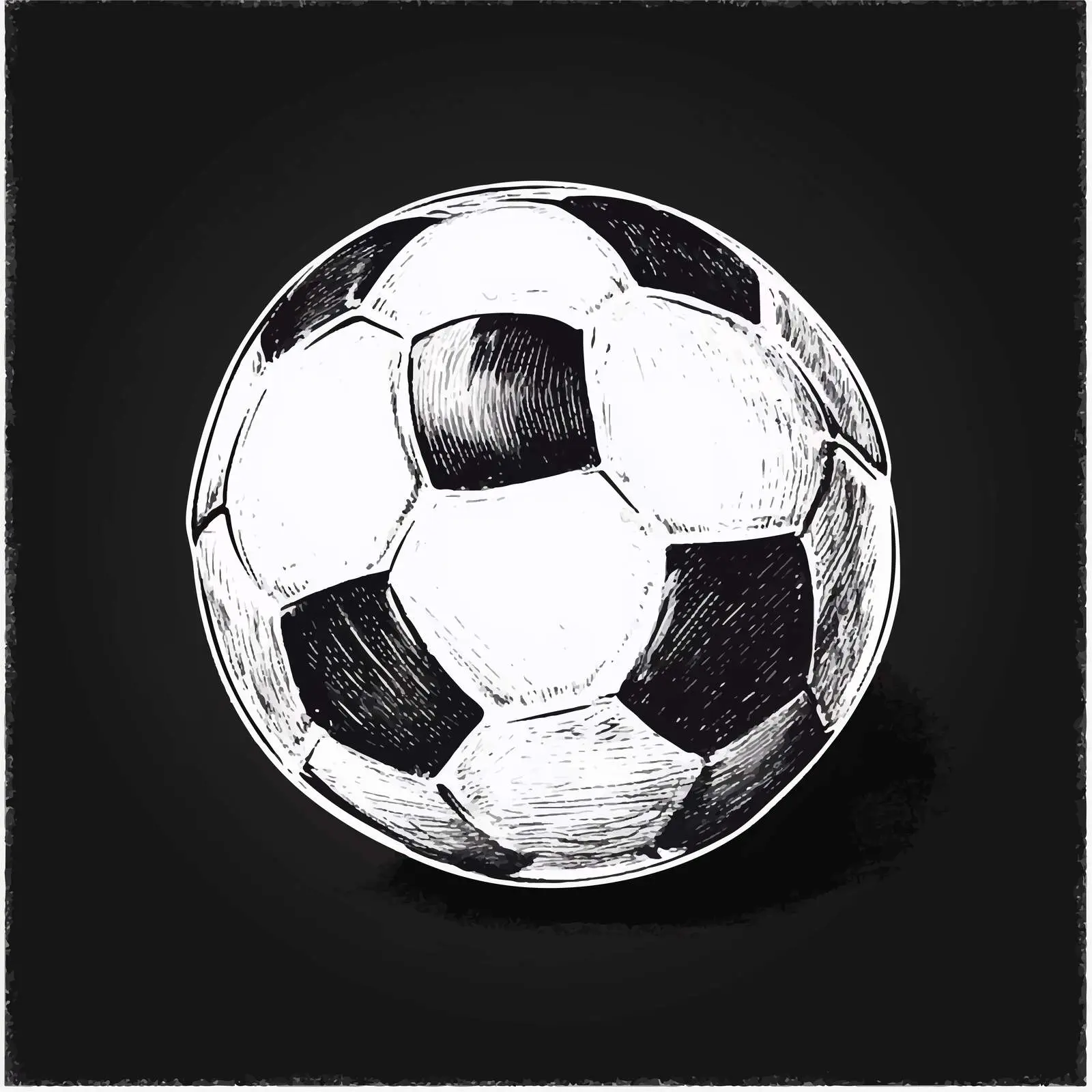 Hand Drawn Soccer Ball Sketch on Chalkboard — free download from Dotvec