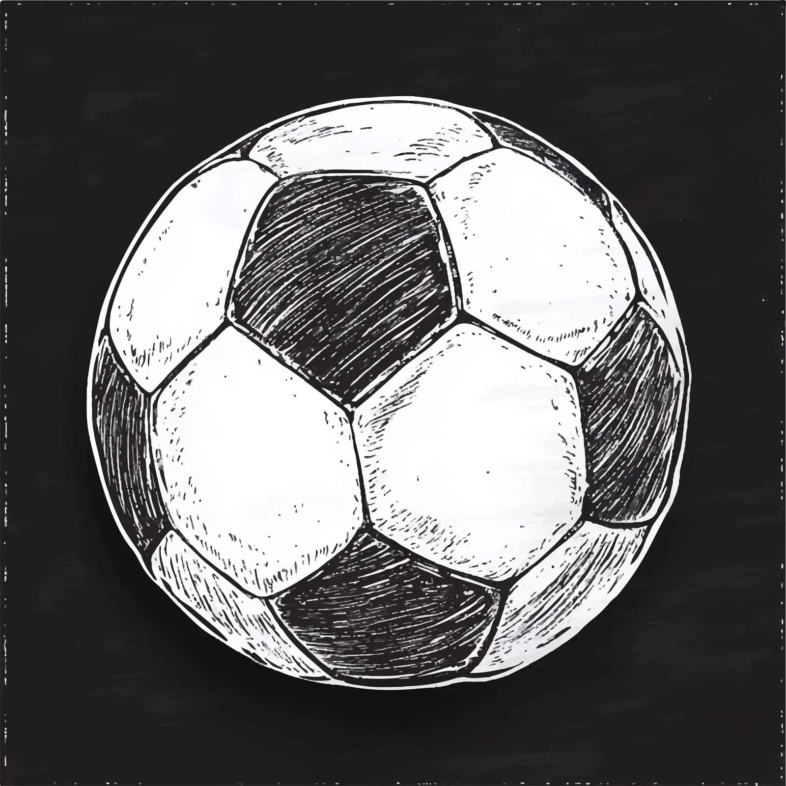 Hand-Drawn Soccer Ball Sketch on Chalkboard — free download from Dotvec
