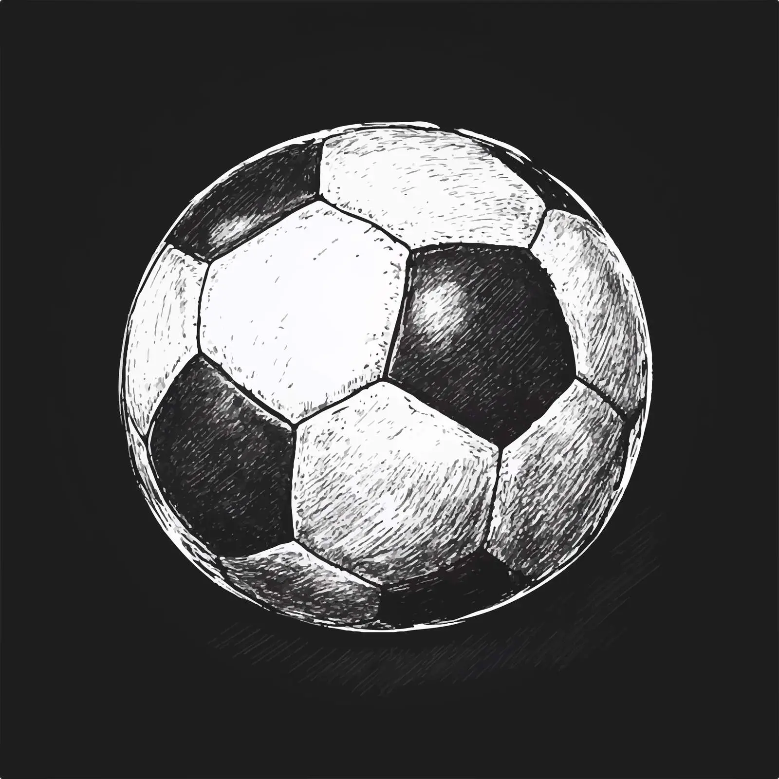 Hand Drawn Soccer Ball Sketch on Chalkboard — free download from Dotvec