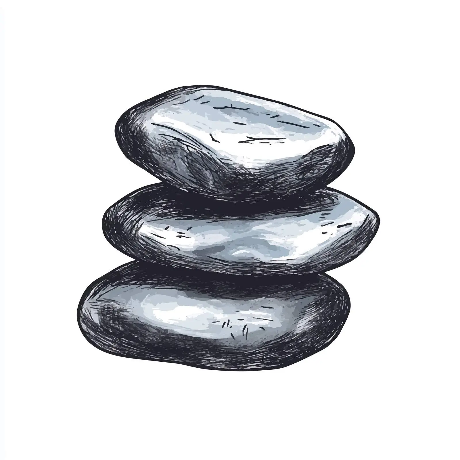 Hand Drawn Spa Stones Sketch Illustration — free download from Dotvec